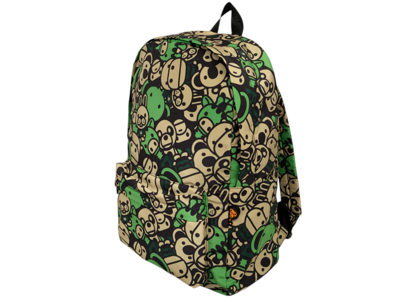 bape all friends large backpack green/multicolor