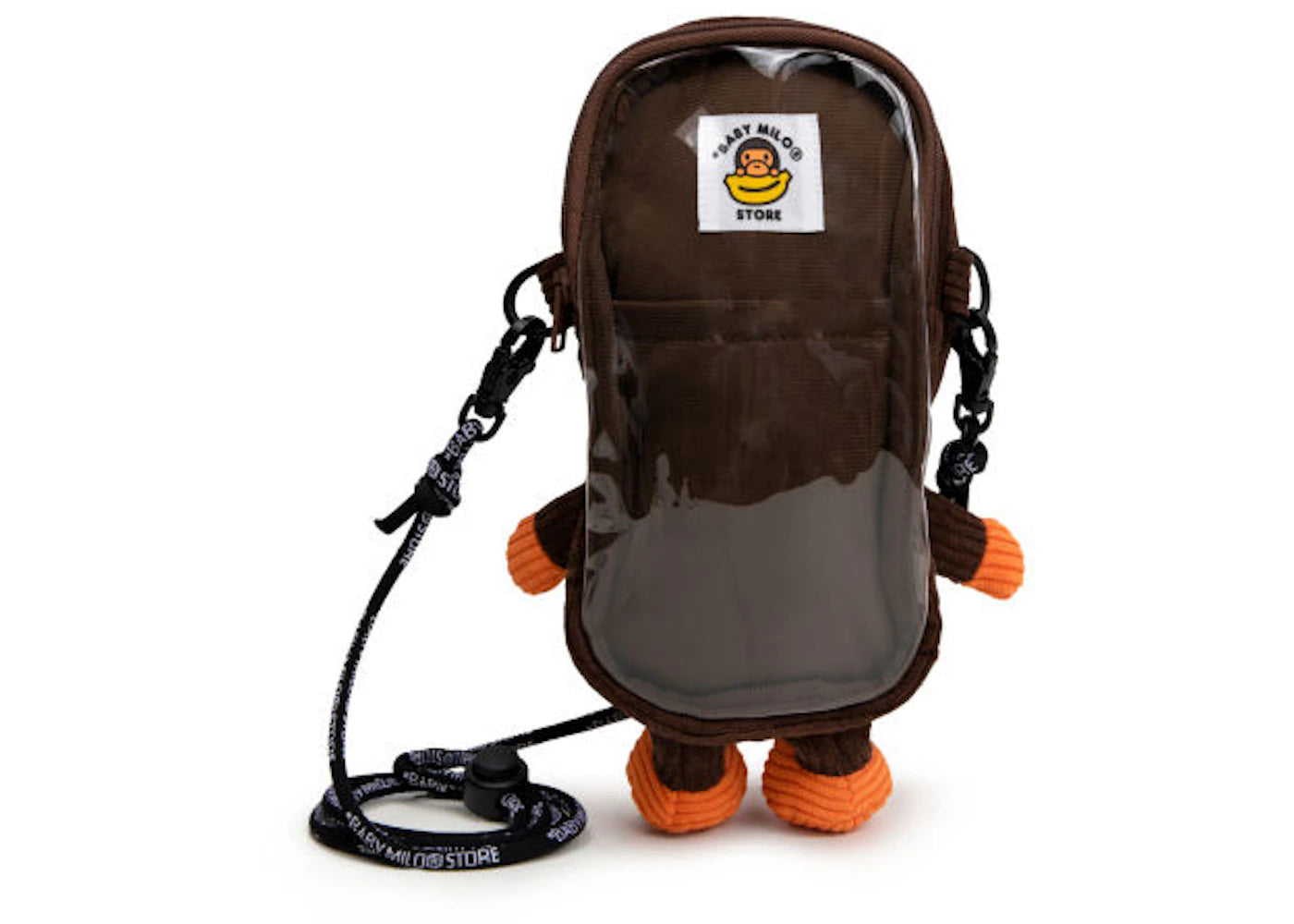 Bape Baby Milo Corduroy Plush Mobile Bag Brown