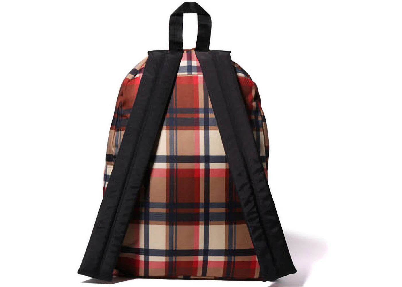bape check daypack backpack red