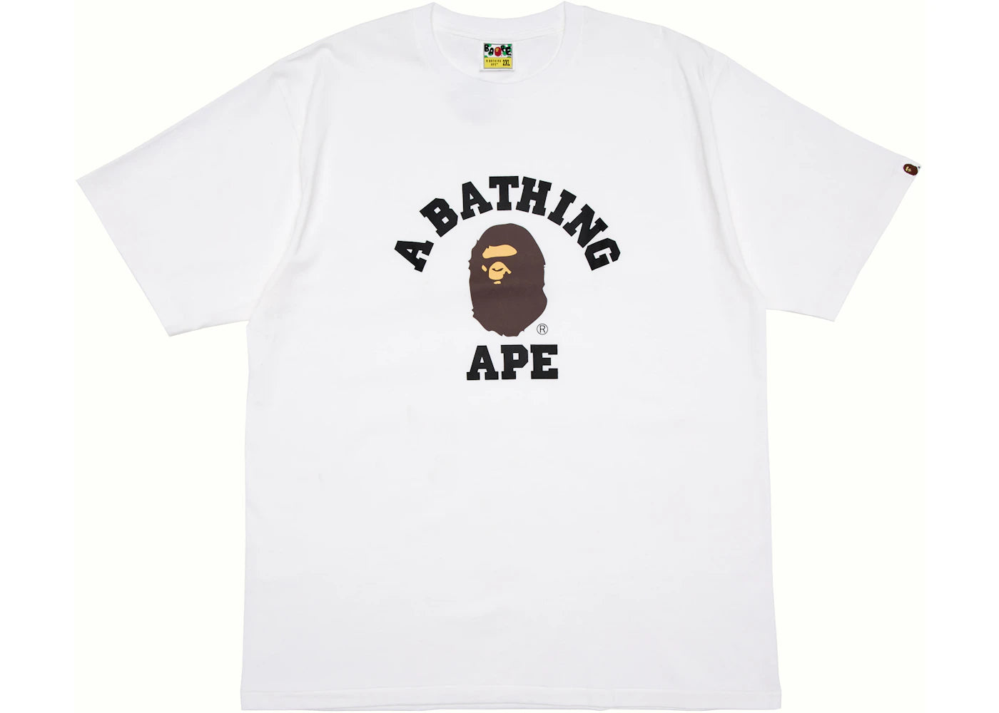 bape college tee white