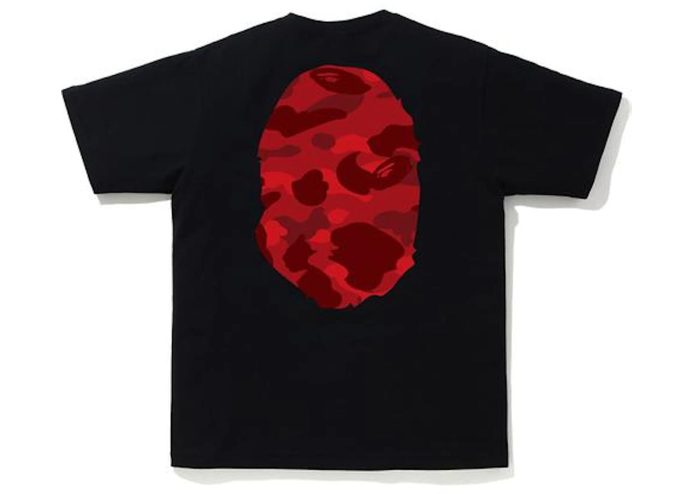 bape color camo big ape head tee black/red