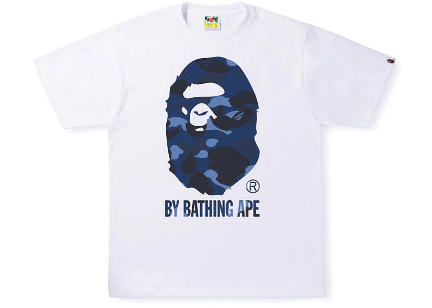 bape color camo by bathing ape tee (ss22) white navy