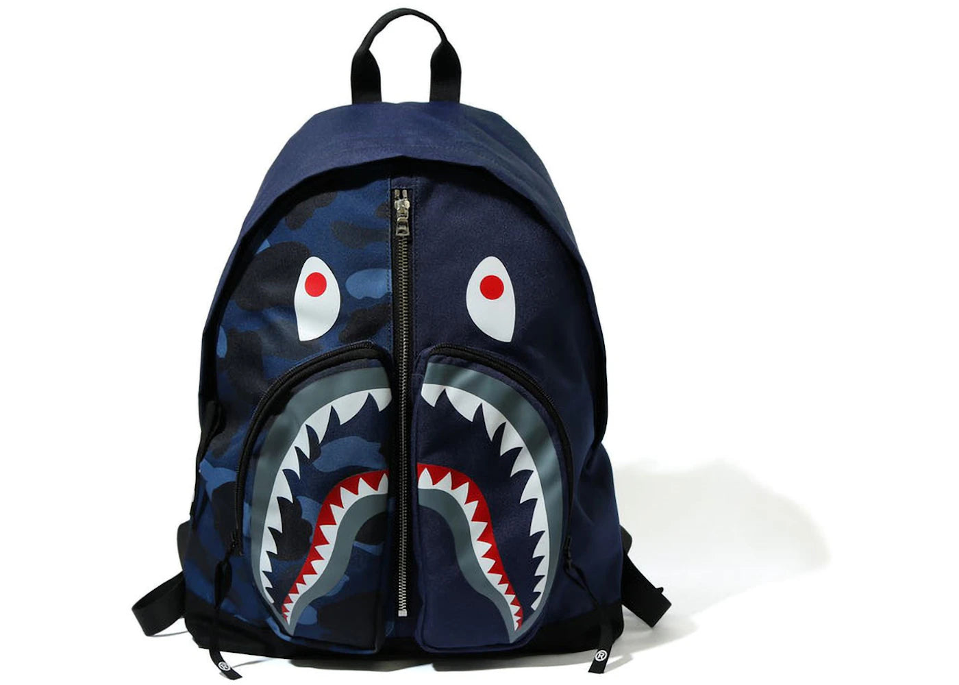 Bape Color Camo Shark Day Backpack Navy
