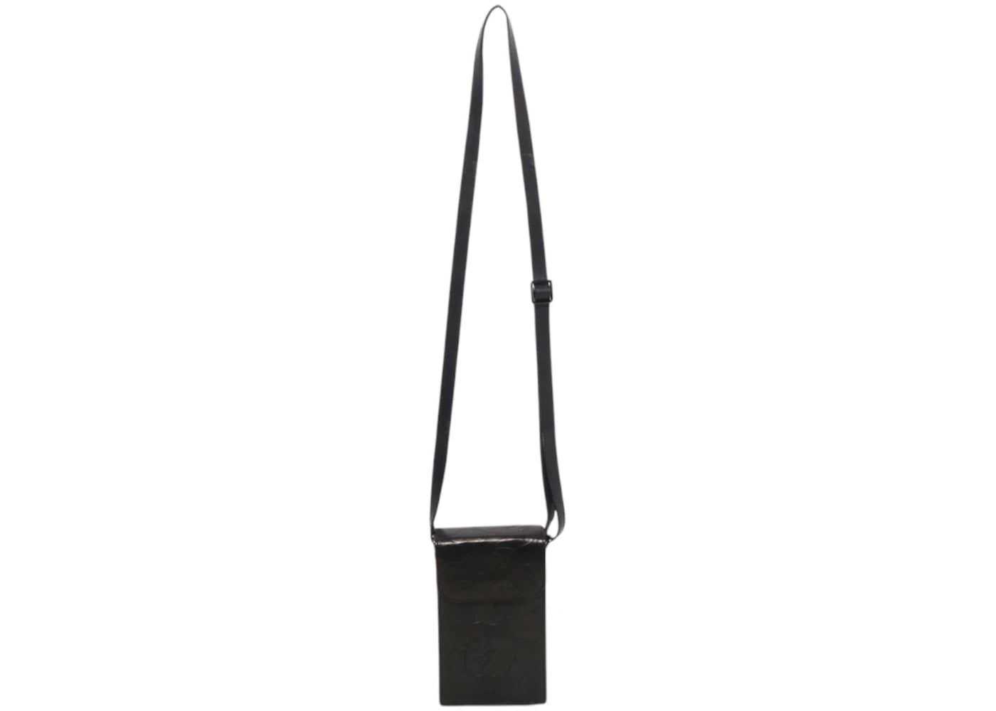 Bape Embossed Leather Phone Bag Black