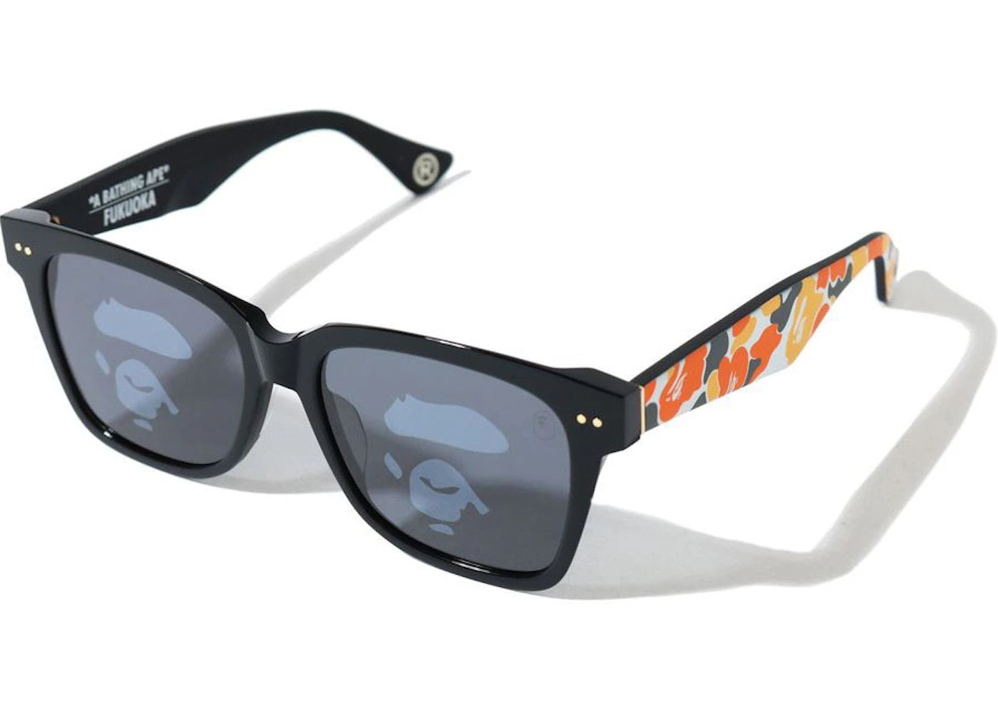 bape fukuoka sunglasses black/orange