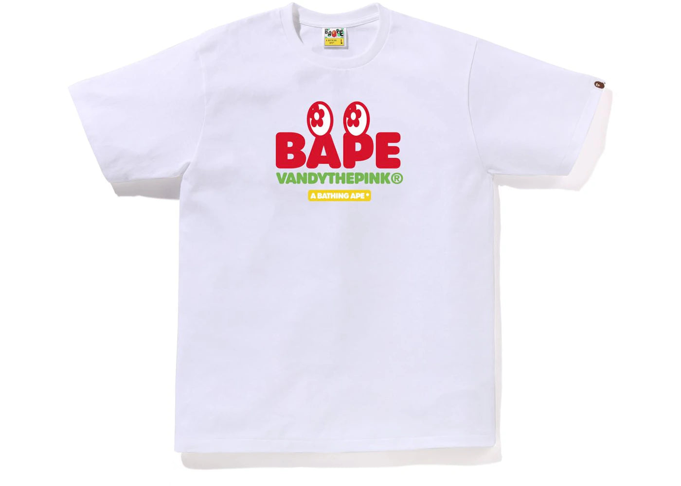 bape gallery x vandy the pink baby milo tee white