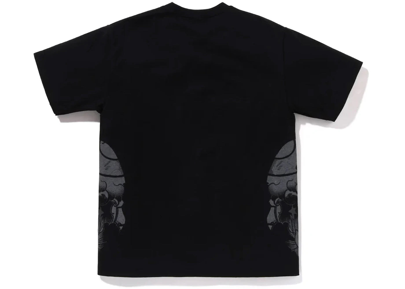 bape japanese tattoo side big ape head tee black