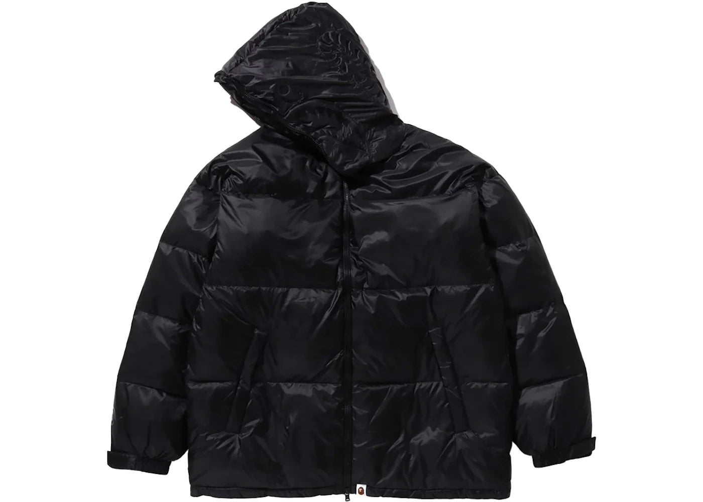 bape shark relaxed fit down jacket black