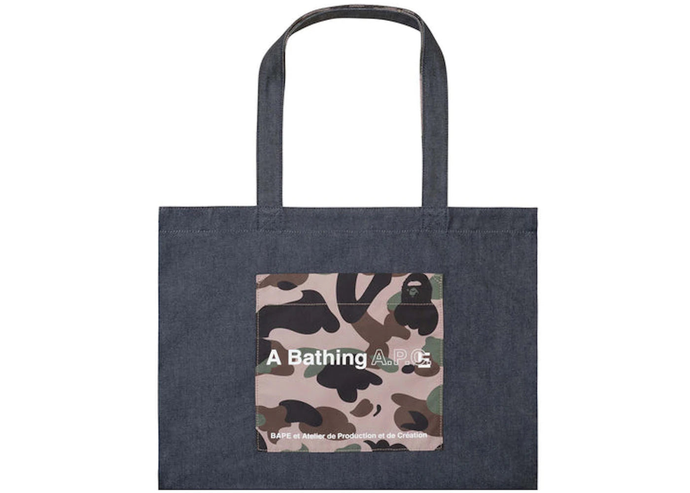 Bape X A.P.C Dough Tote Bag Denim/Camo