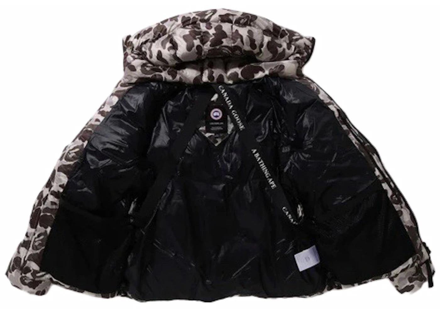 bape x canada goose crofton puffer jacket grey