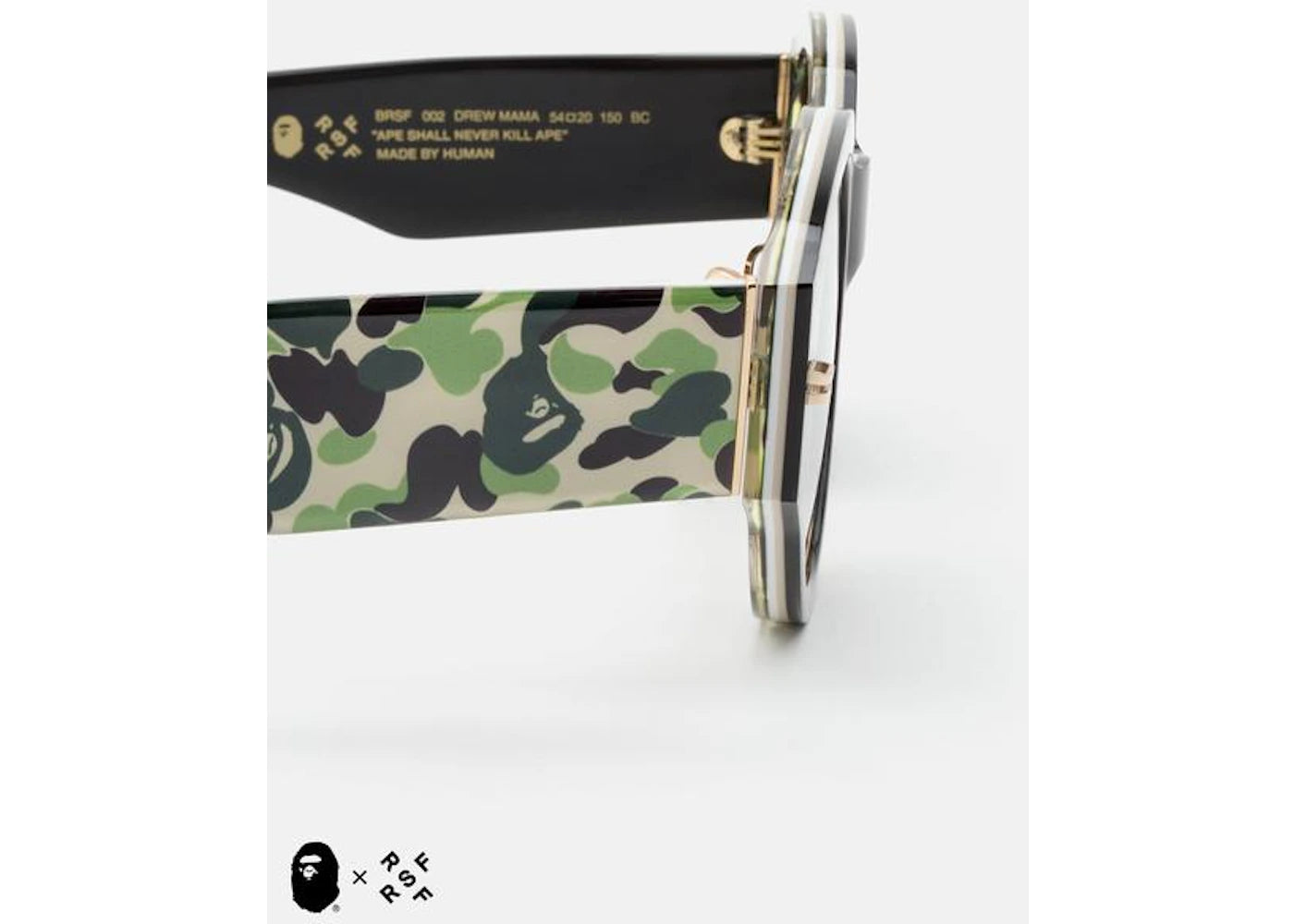 Bape X Retrosuperfuture Flat Top Sunglasses Black