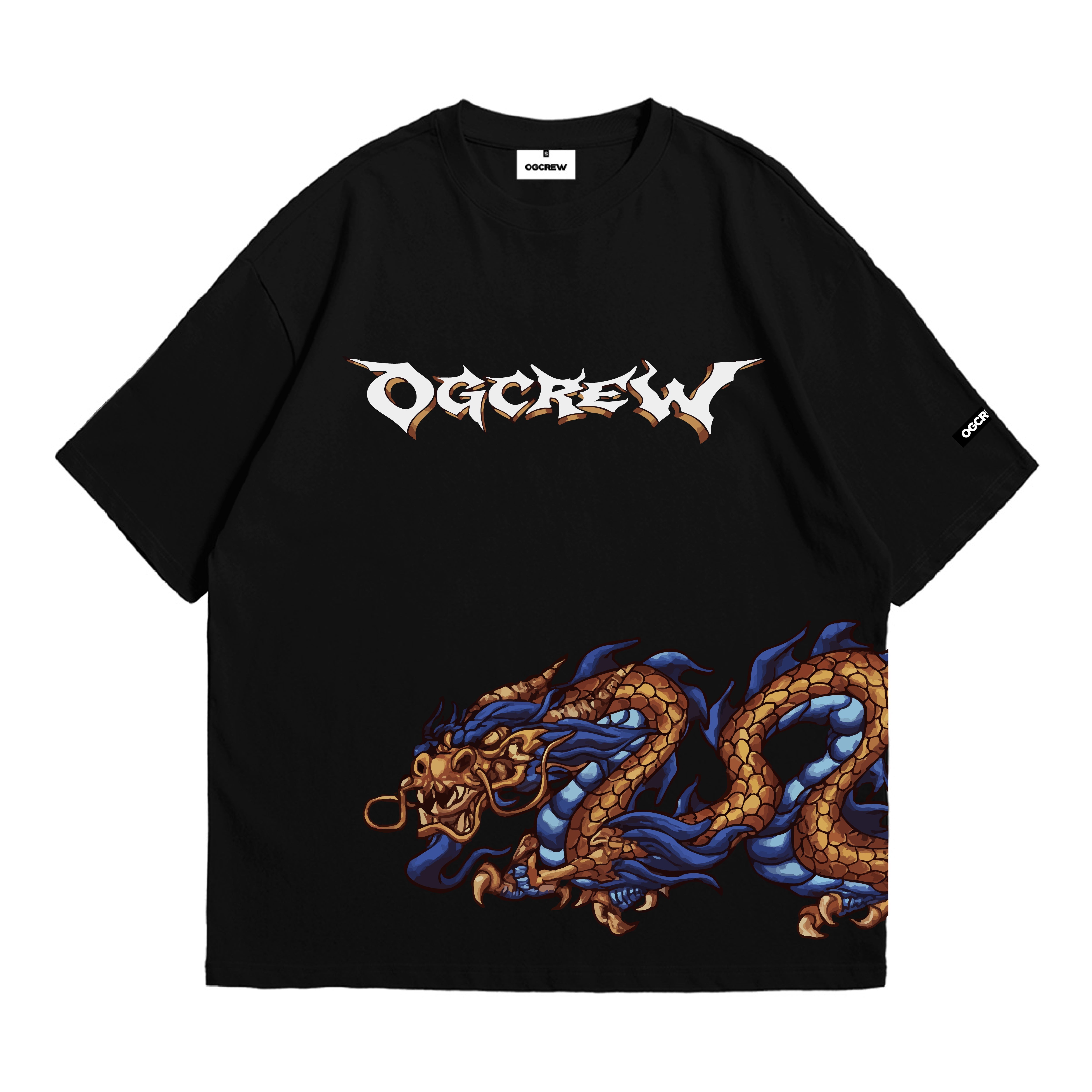 Black eastern dragon T-shirt