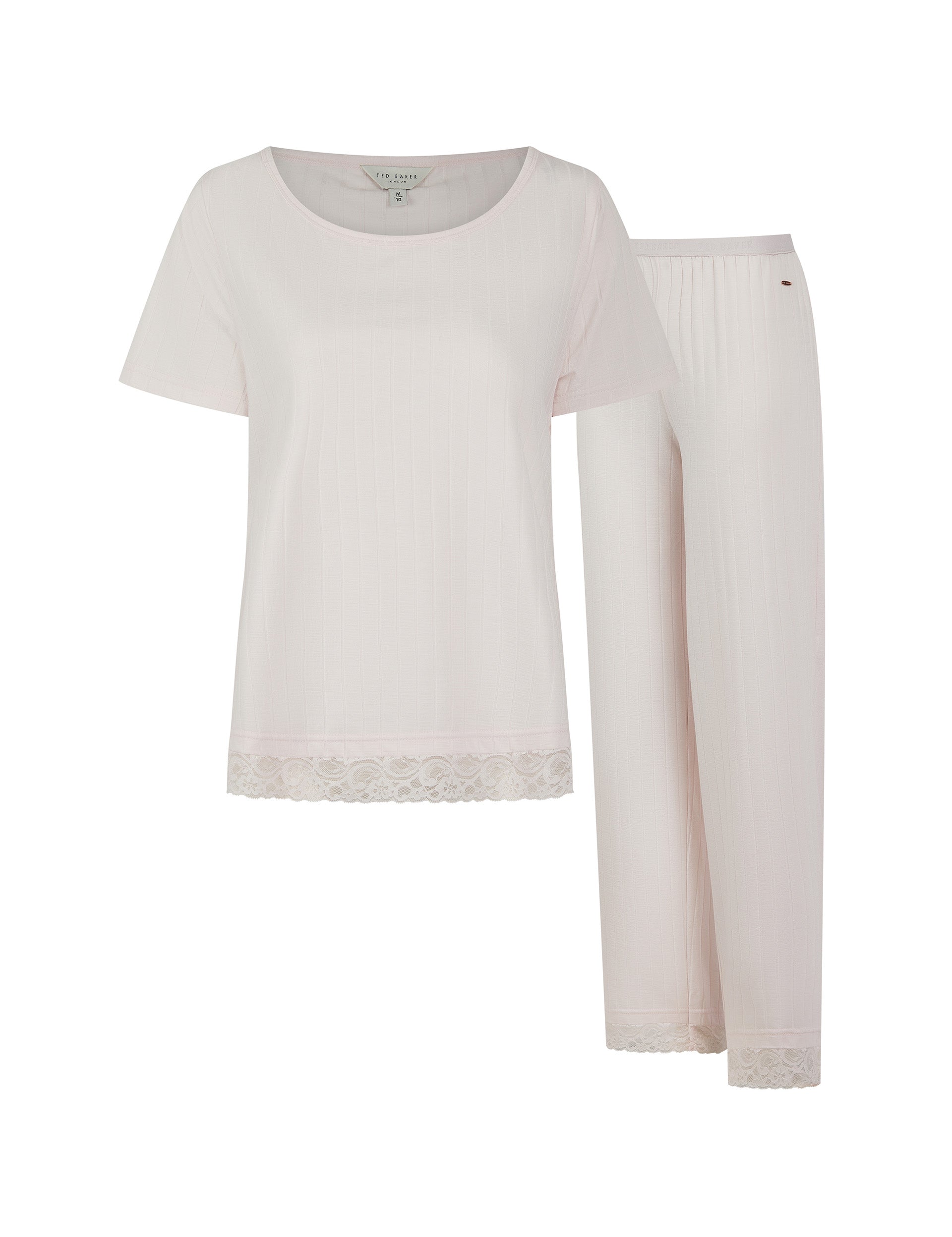 Ted Baker Betty Lace Trim Jersey Wide Leg Pyjama Set Women's