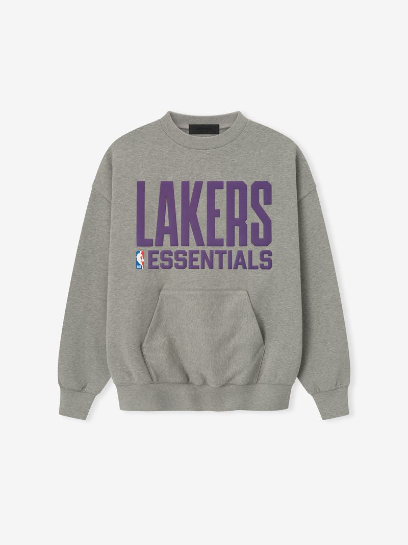 Essentials Lakers Sport Crewneck Concrete Heather