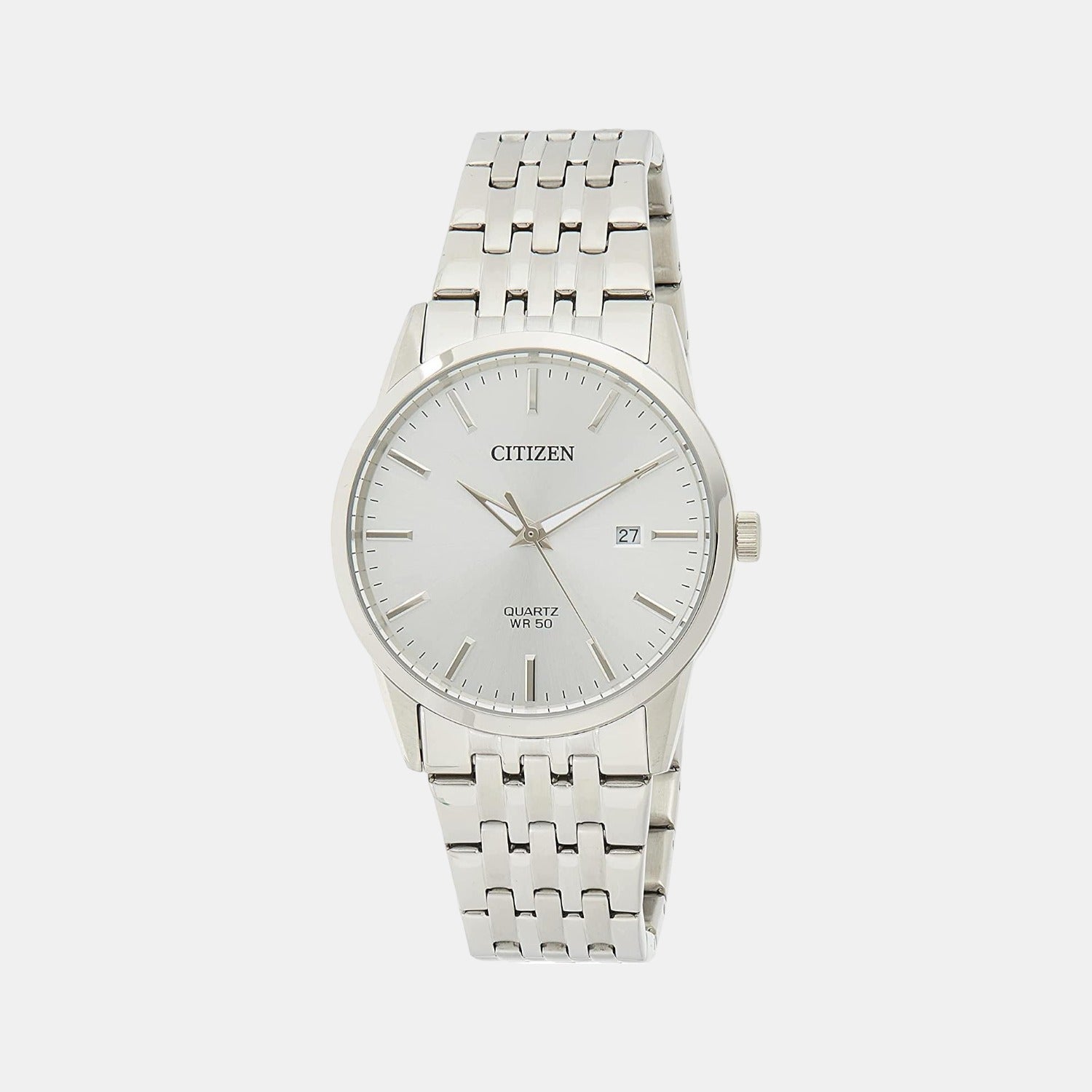 Citizen Citizen X Men Quartz Silver Dial Analog Stainless Steel Watch Bi5000-87A