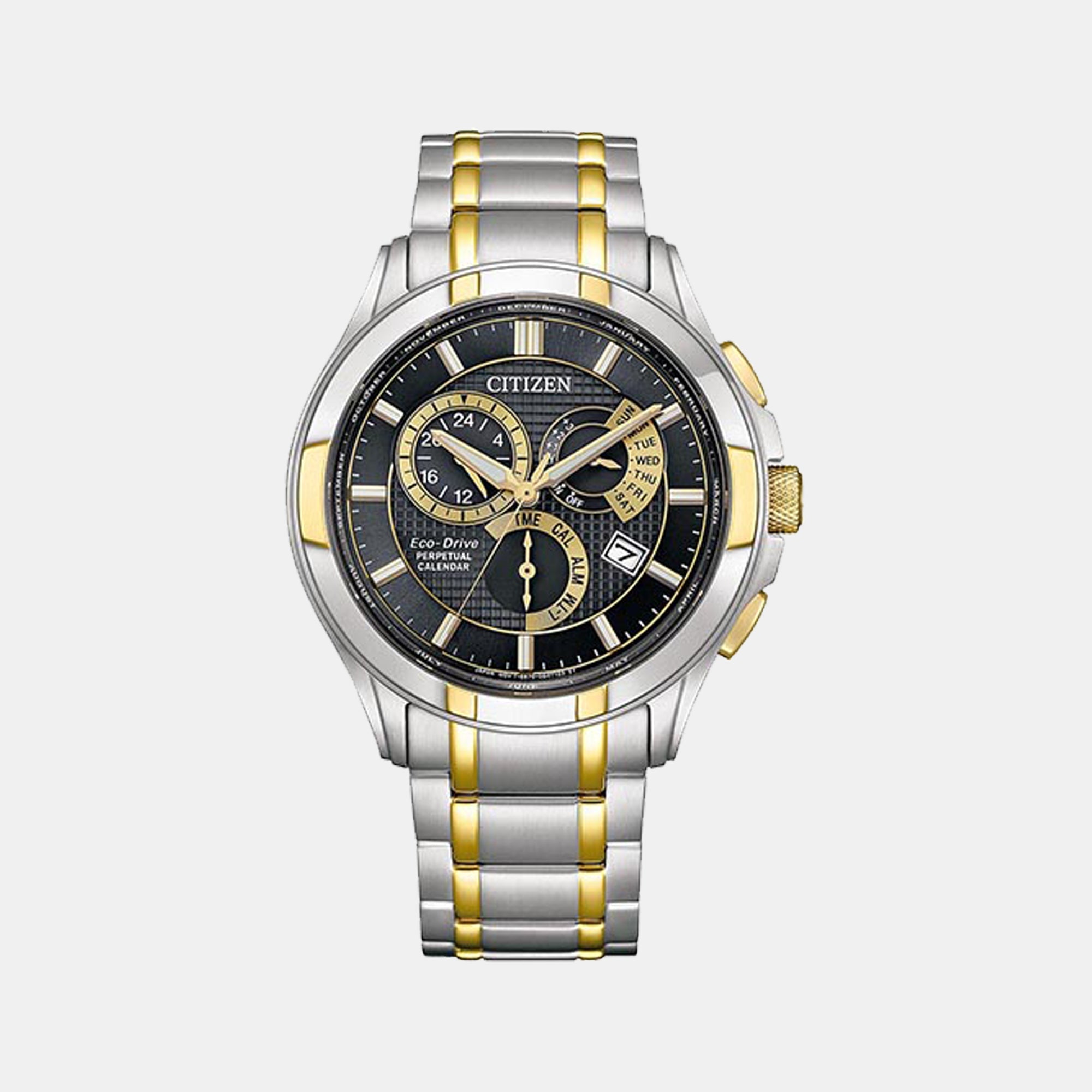Citizen Eco-Drive Men Quartz Black Dial Chronograph Stainless Steel Bl8164-57E