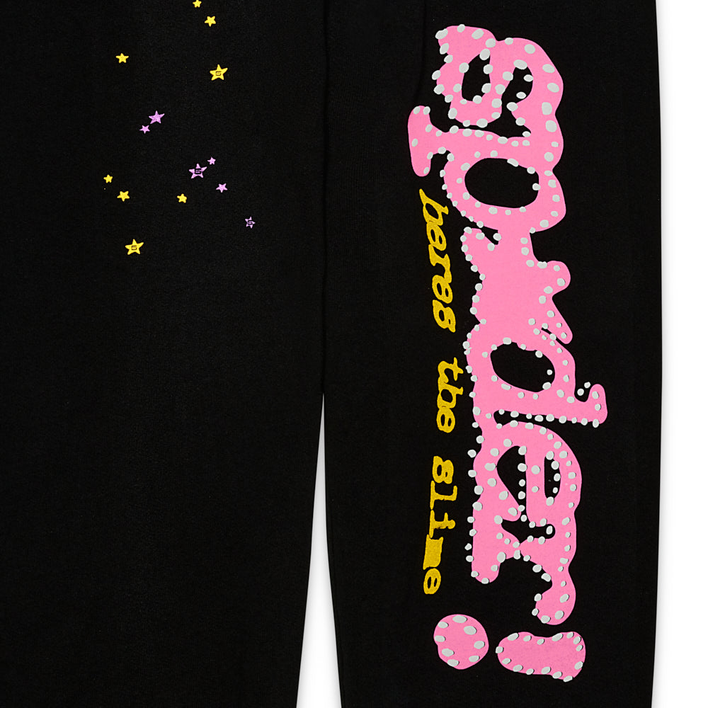 Sp5der Black P*NK V2 Sweatpant