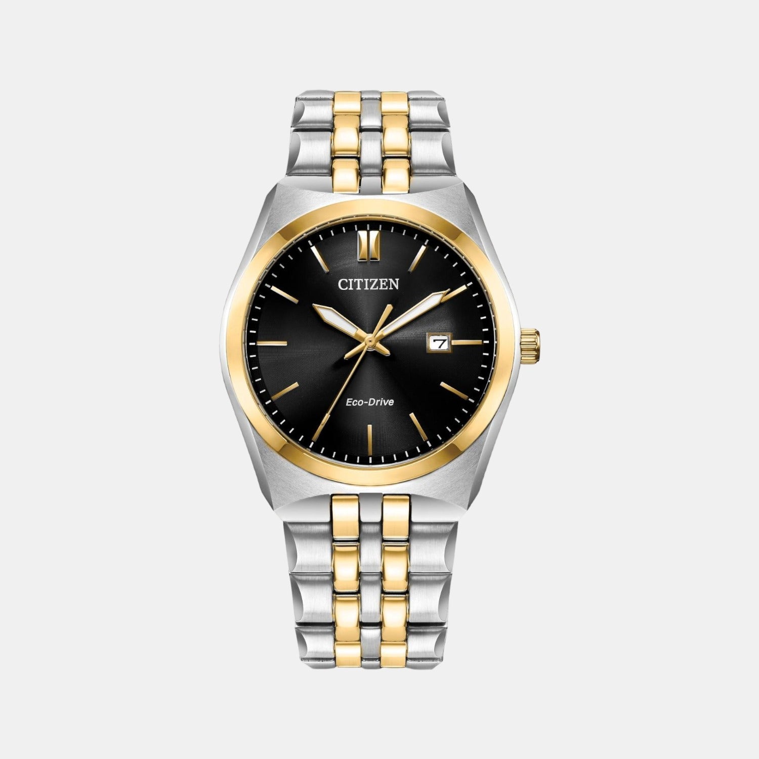 Citizen Corso Men Quartz Black Dial Analog Stainless Steel Bm7334-58E