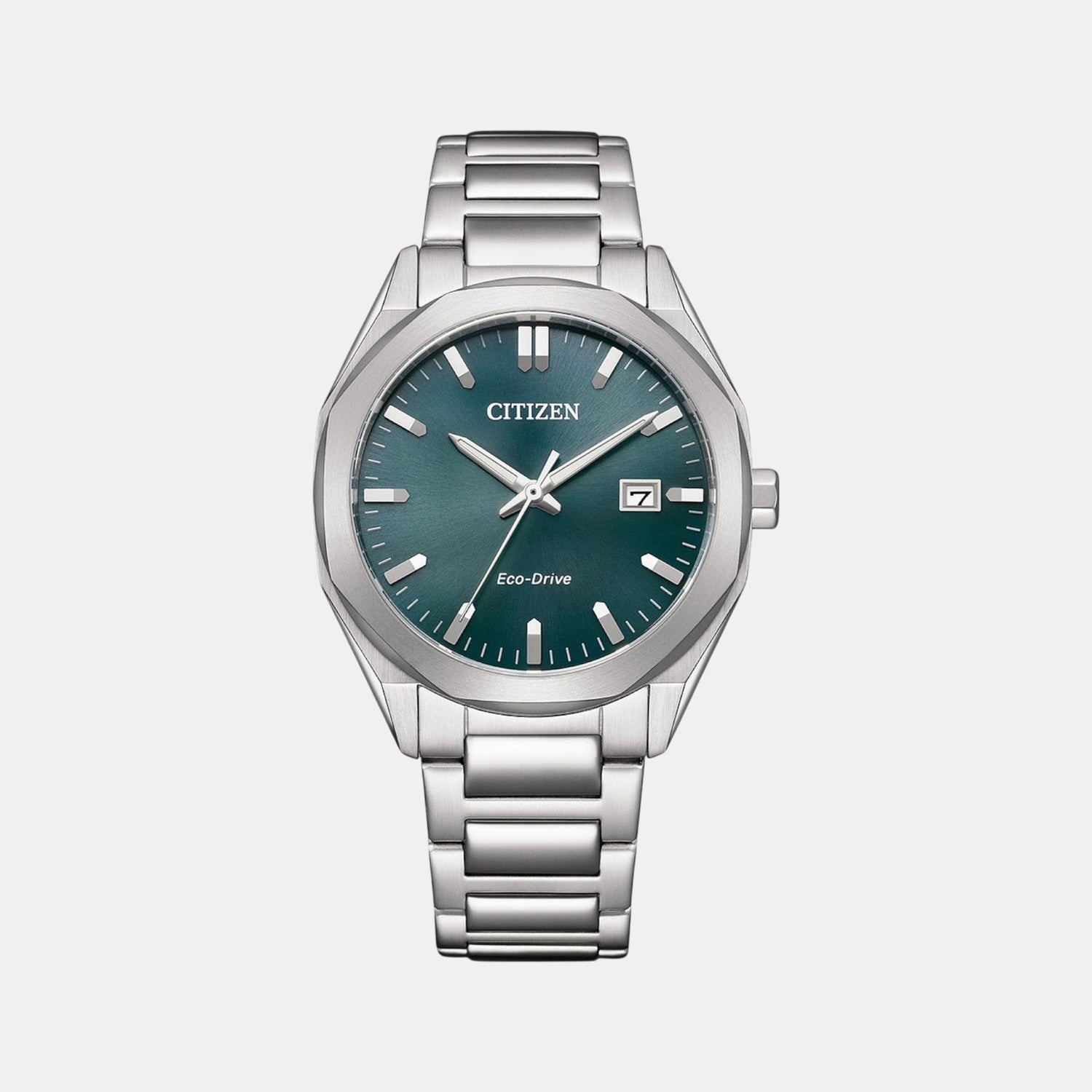 Citizen Eco-Drive Men Quartz Green Dial Analog Stainless Steel Bm7620-83X