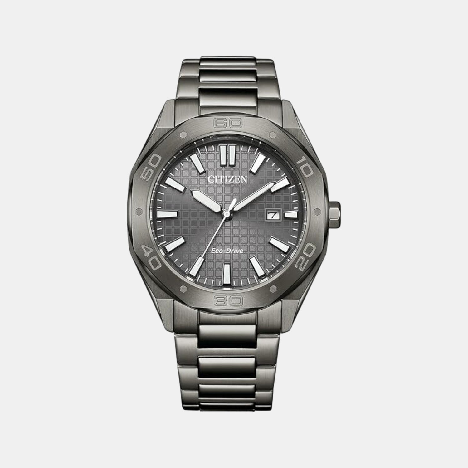 Citizen Eco-Drive Men Quartz Grey Dial Analog Stainless Steel Bm7637-81H