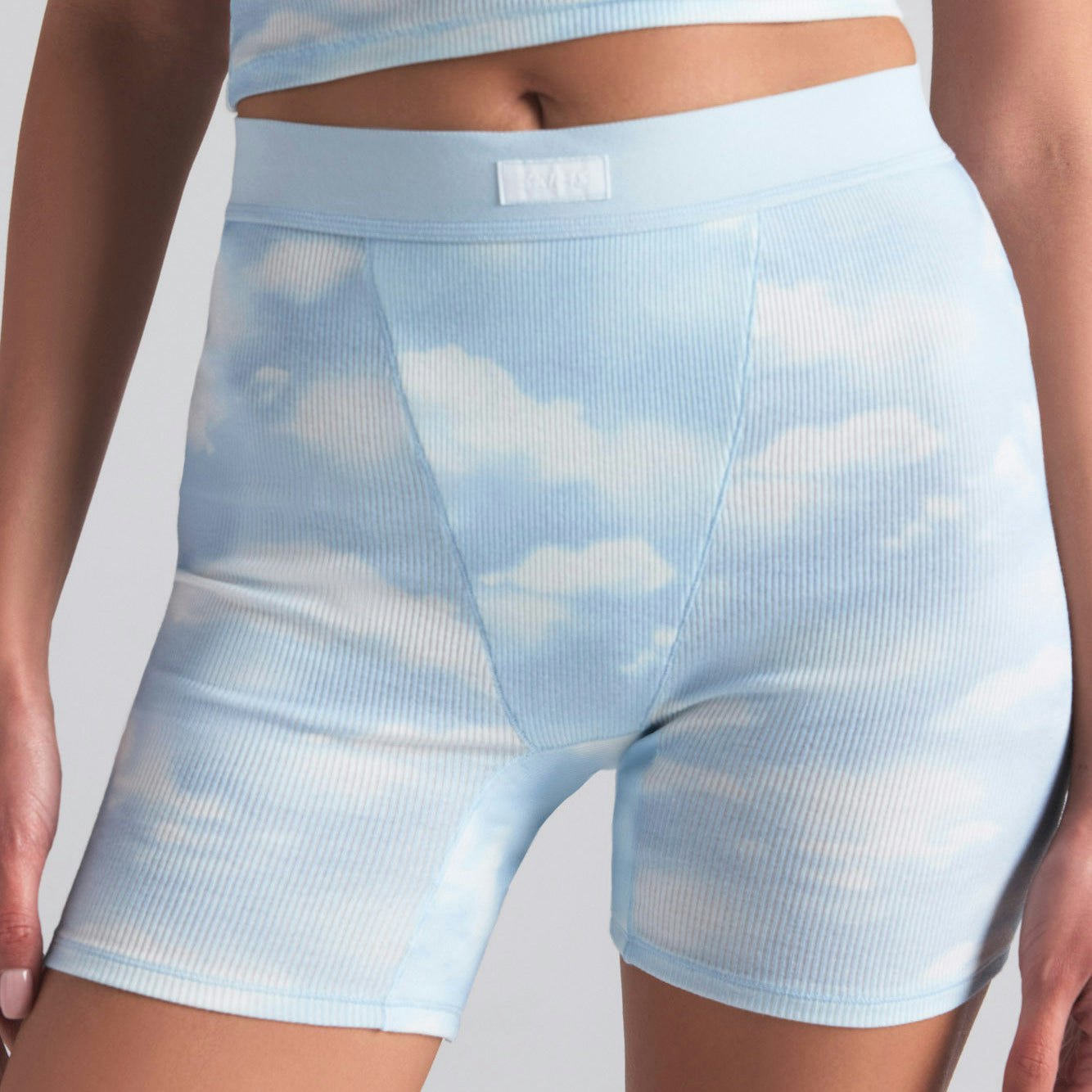 Skims Cotton Rib Boxer 3-Pack Blue Quartz Cloud Multi