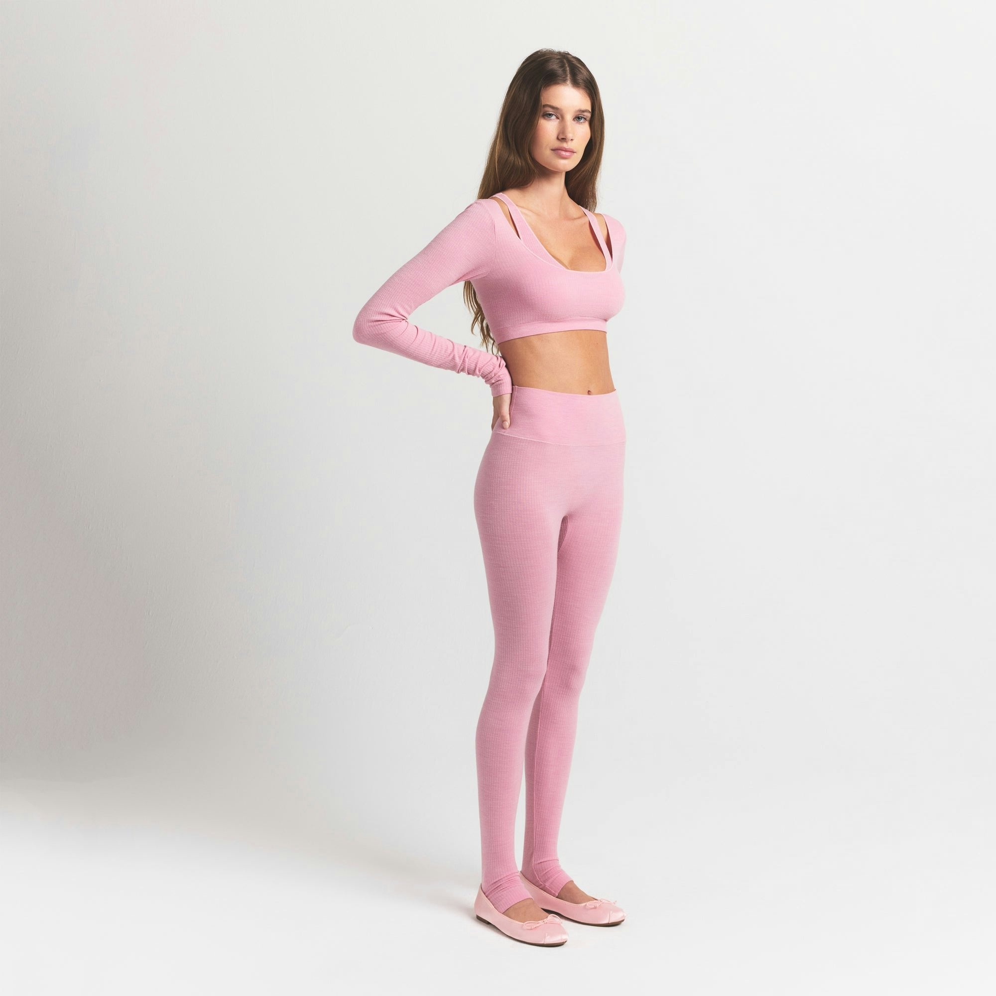Skims Wool Rib High-Waisted Legging Halite