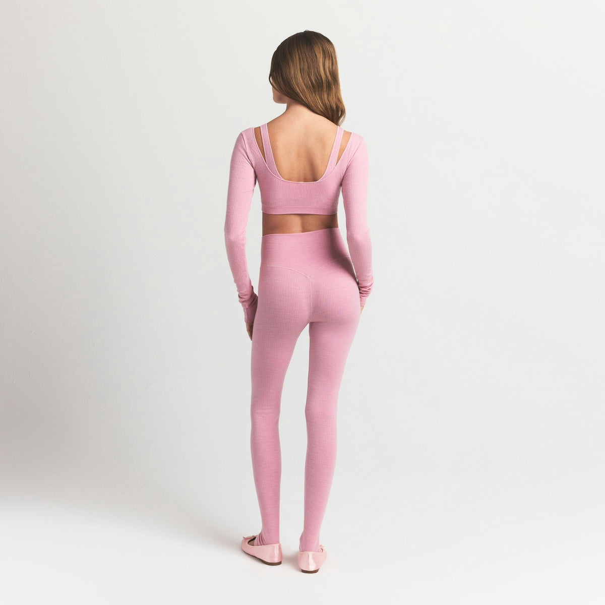 Skims Wool Rib High-Waisted Legging Halite