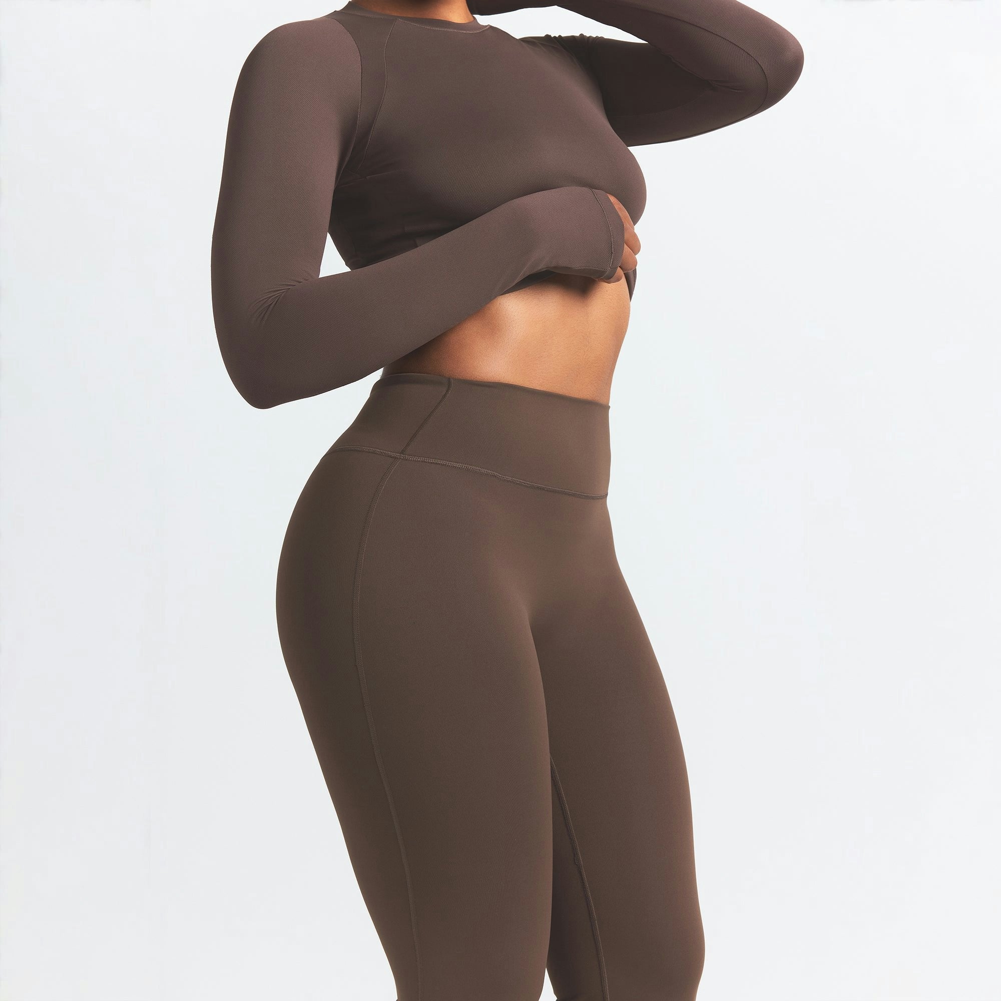 Skims Nikeskims Matte Slim Flare Legging Dark Sepia