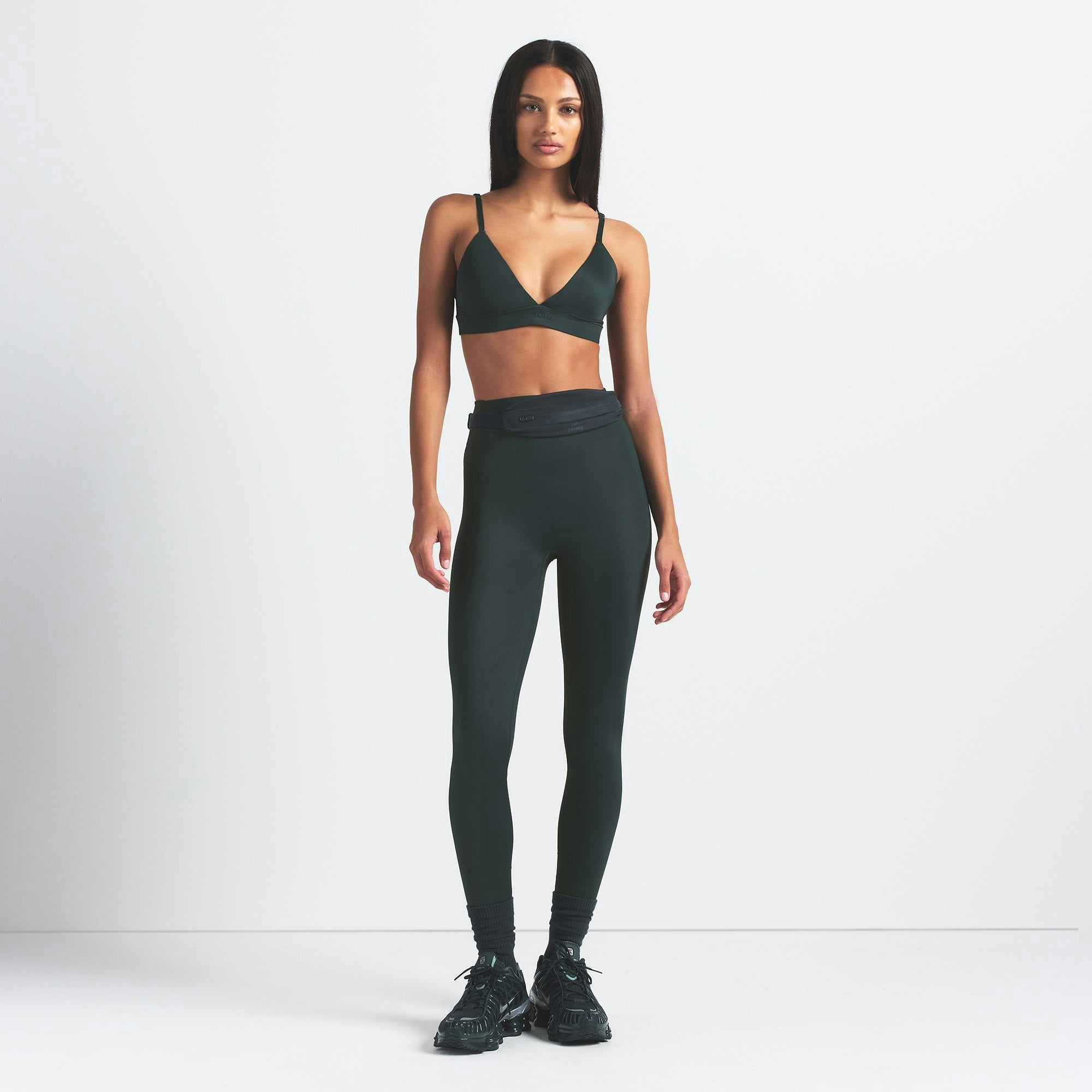 Skims Nikeskims Shine Bonded Waist 26" Legging Dark Teal