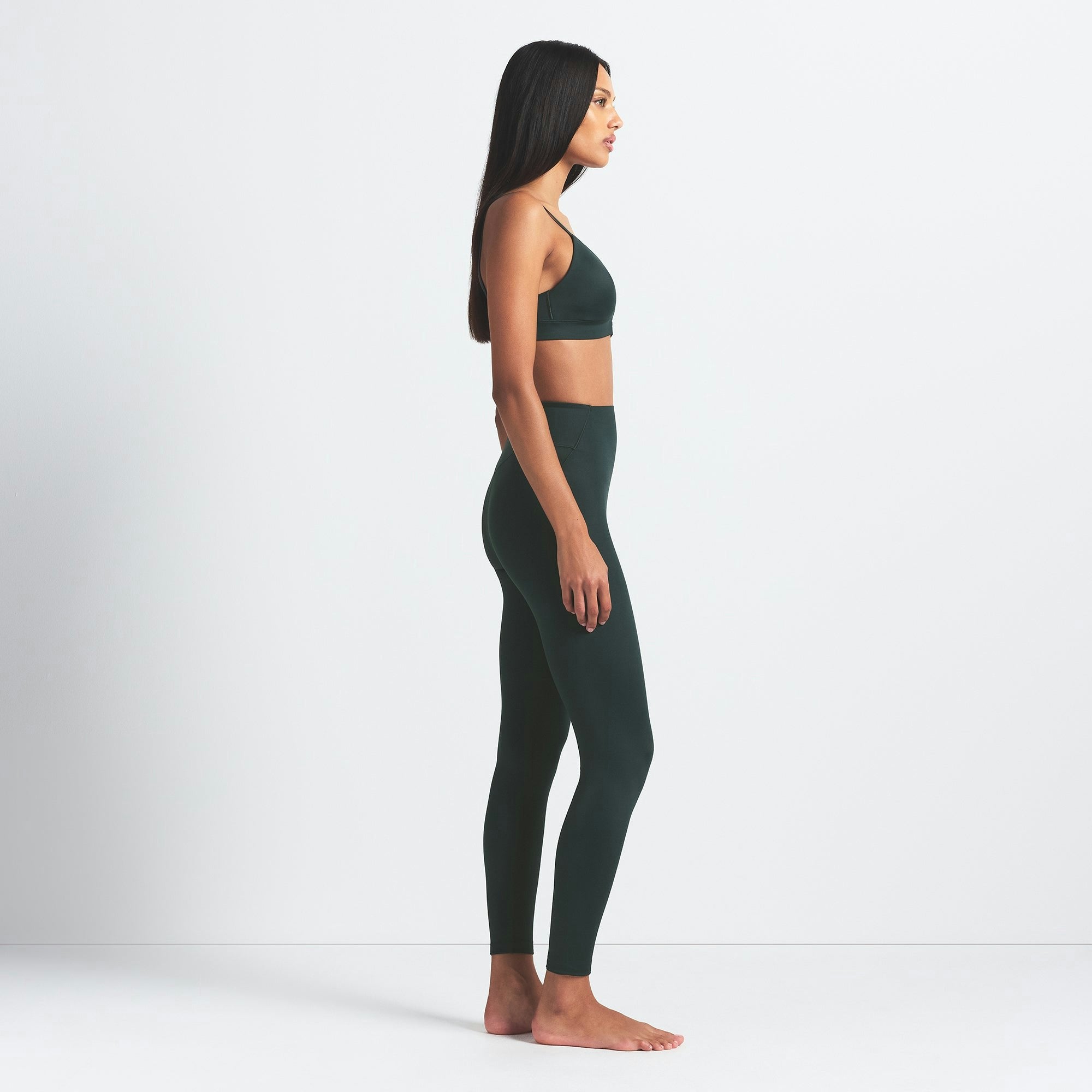 Skims Nikeskims Shine Bonded Waist 26" Legging Dark Teal