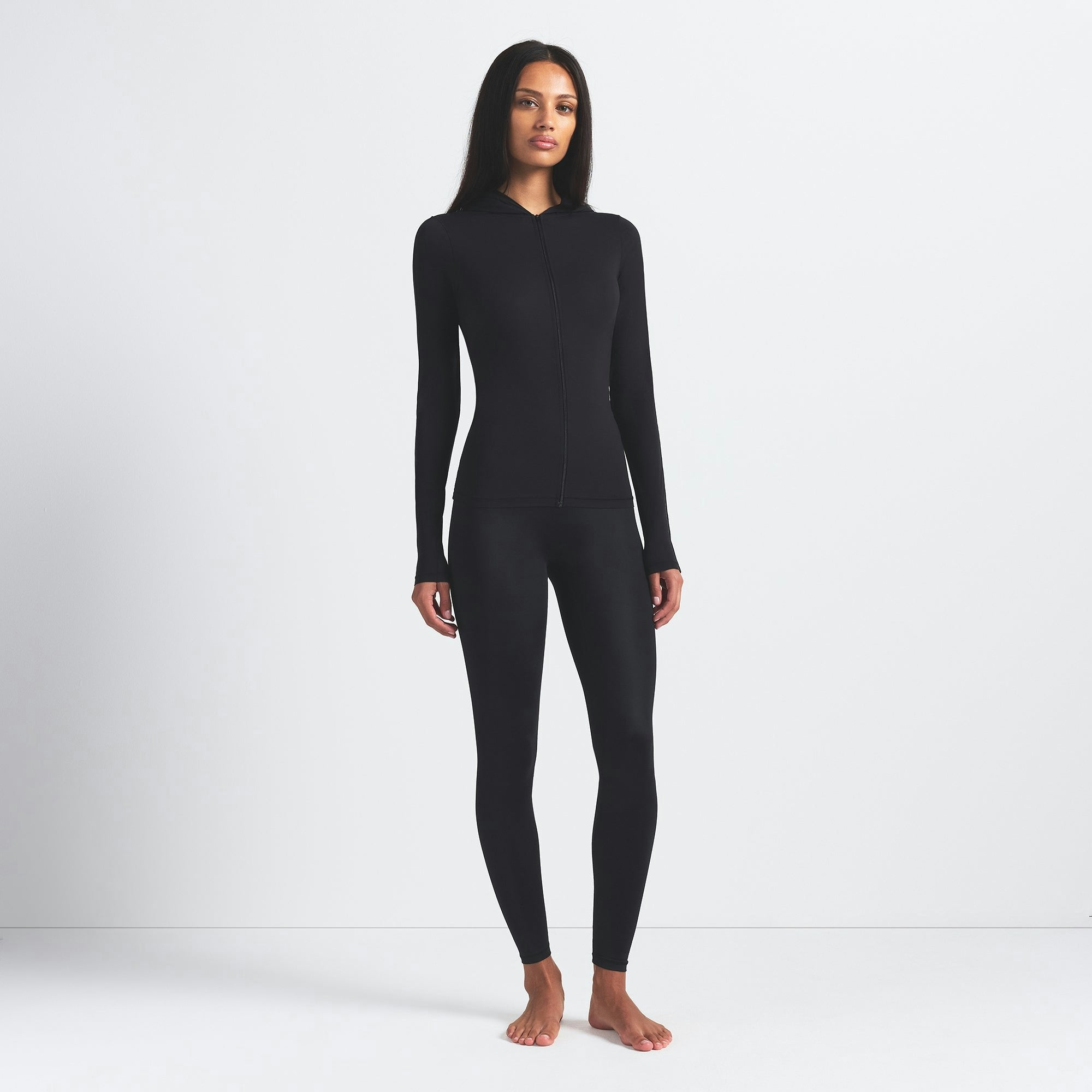 Skims Nikeskims Shine Bonded Waist 26" Legging Obsidian