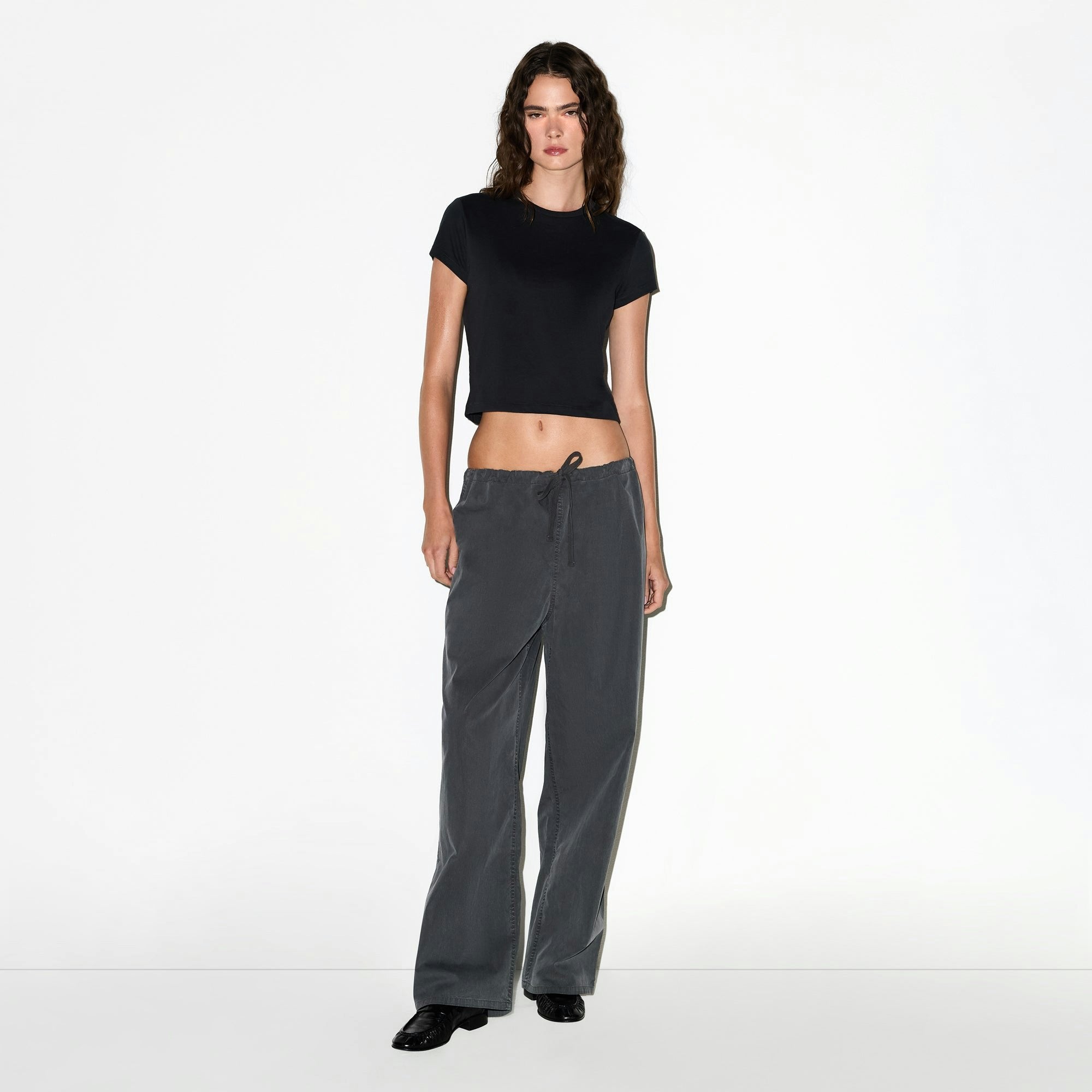 Skims Woven Lounge Oversized Pant Ash