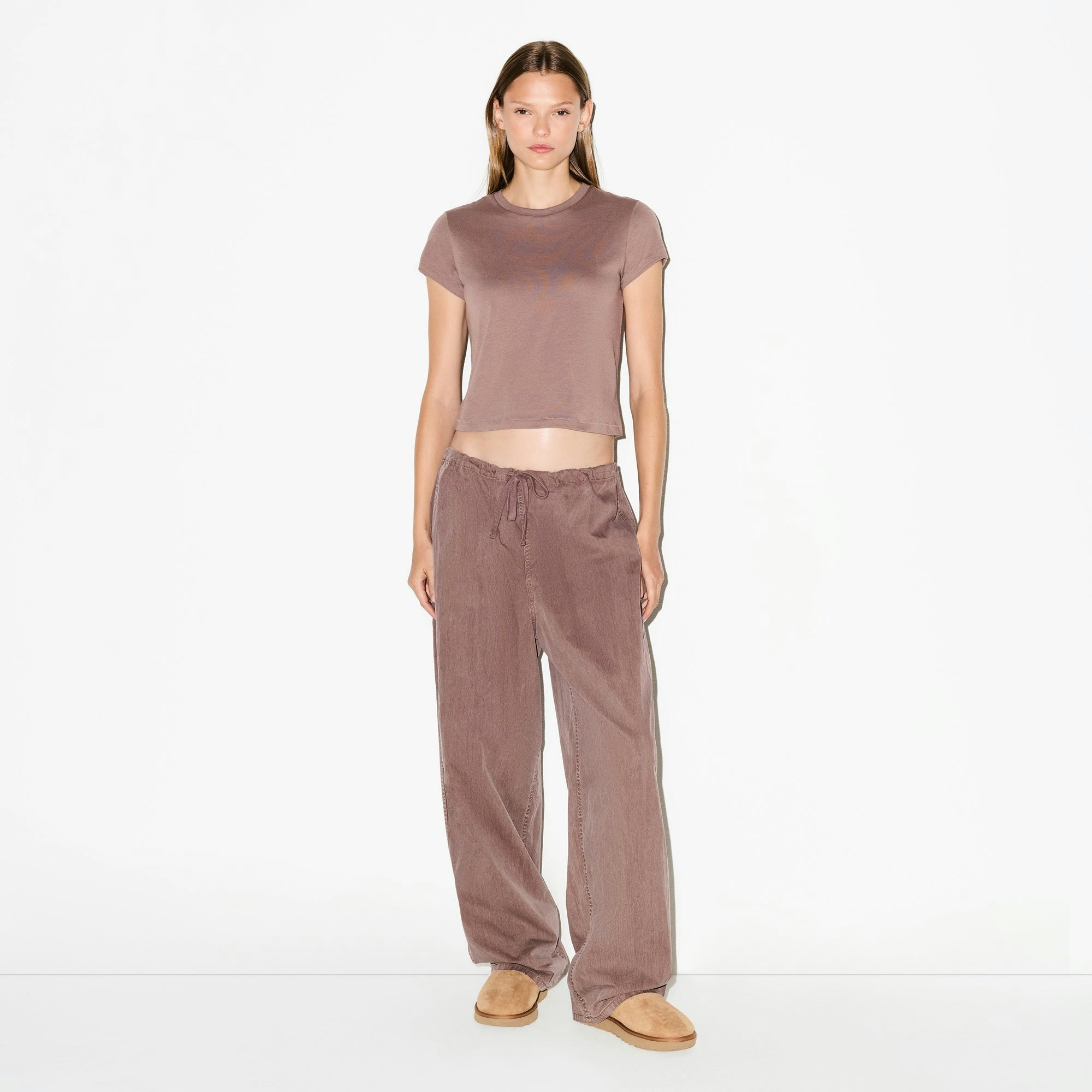 Skims Woven Lounge Oversized Pant Umber