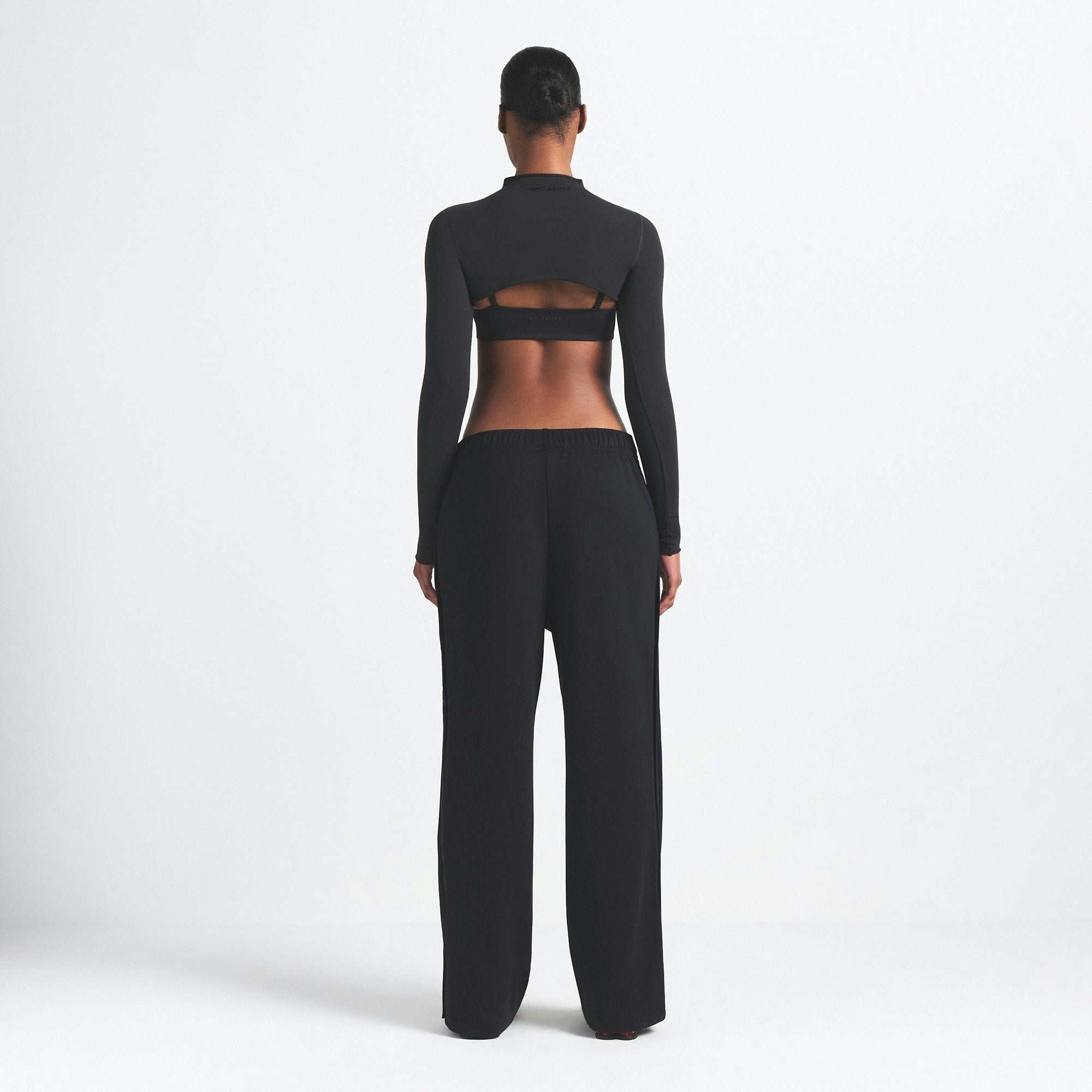 Skims Nikeskims Matte Tricot Side Snaps Pant Obsidian