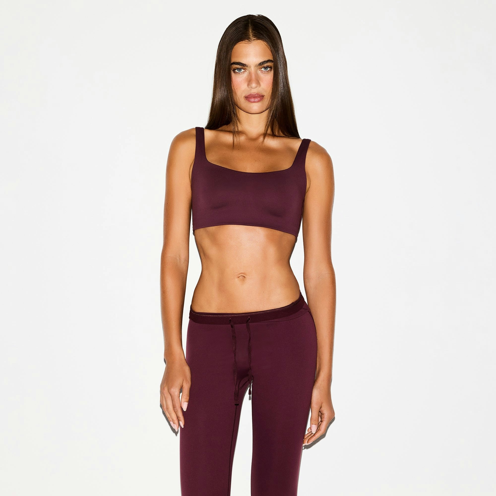 Skims Nikeskims Matte Scoop Neck Bra Currant