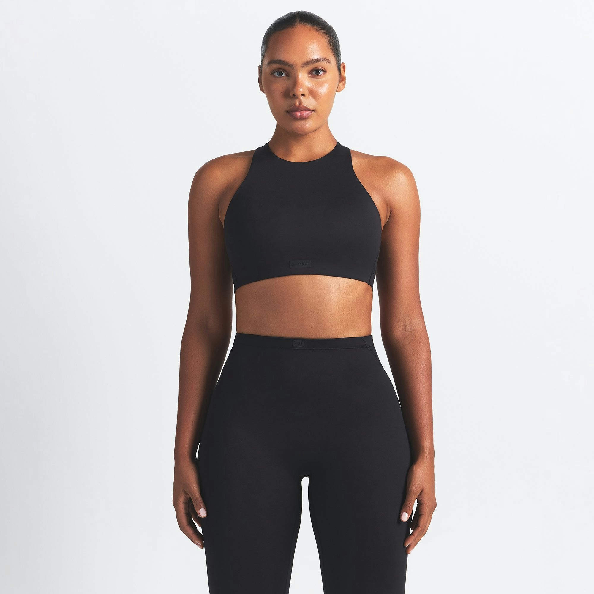 Skims Nikeskims Matte High Neck Bra Obsidian