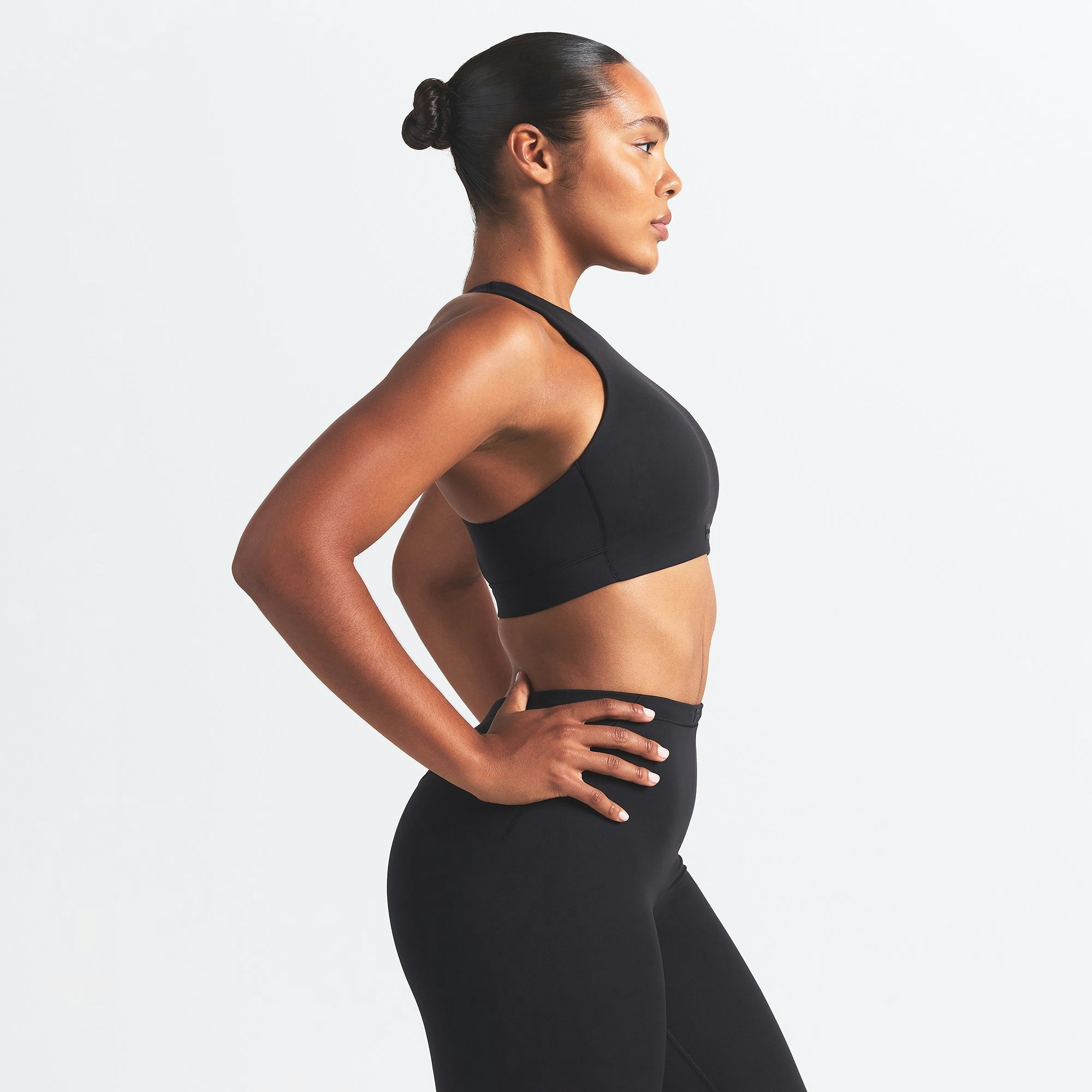 Skims Nikeskims Matte High Neck Bra Obsidian