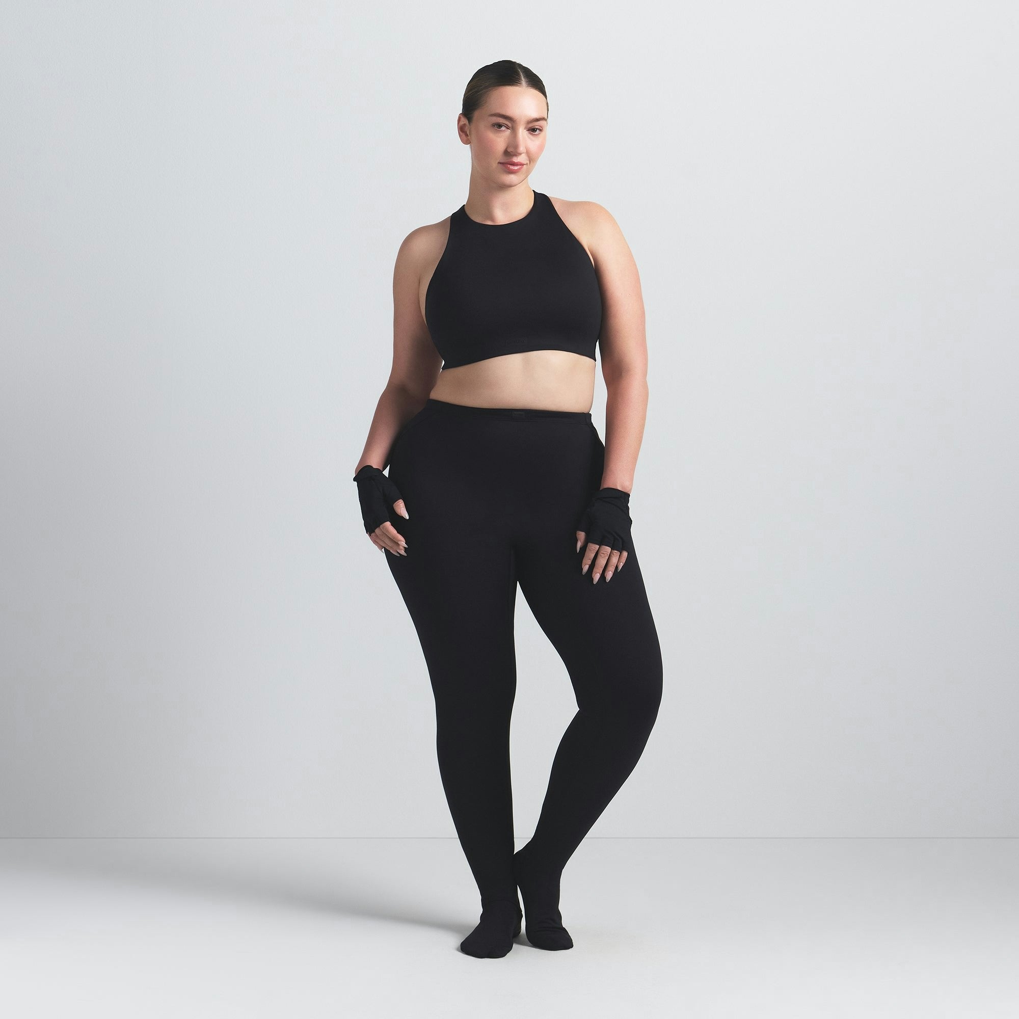 Skims Nikeskims Matte High Neck Bra Obsidian