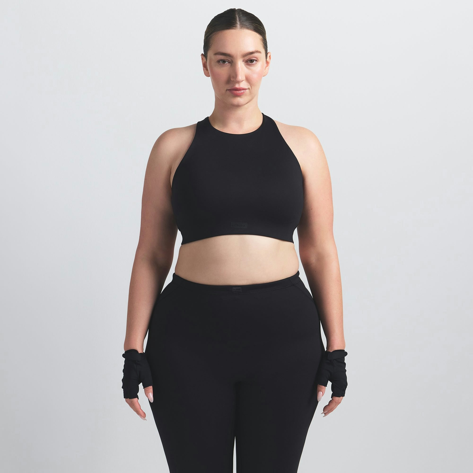 Skims Nikeskims Matte High Neck Bra Obsidian