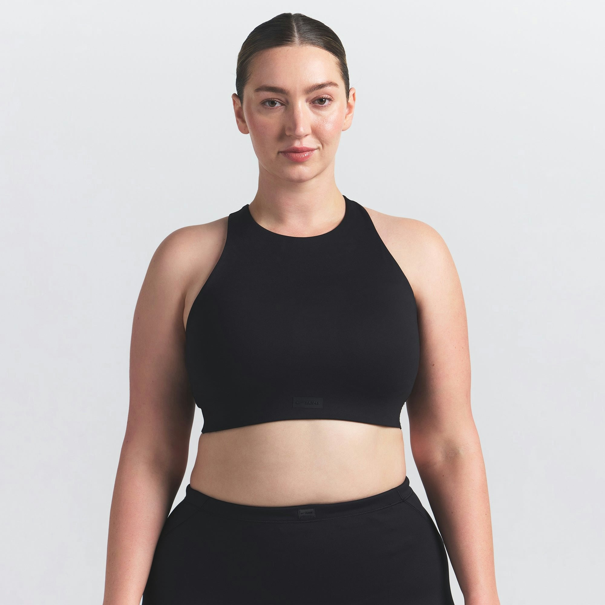 Skims Nikeskims Matte High Neck Bra Obsidian