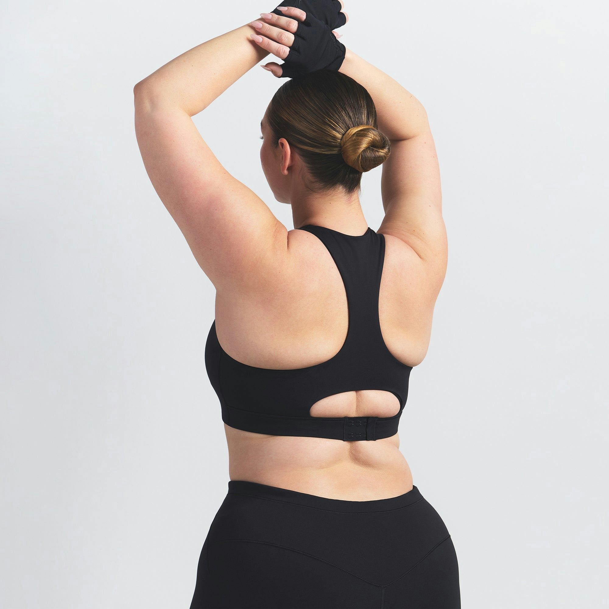 Skims Nikeskims Matte High Neck Bra Obsidian