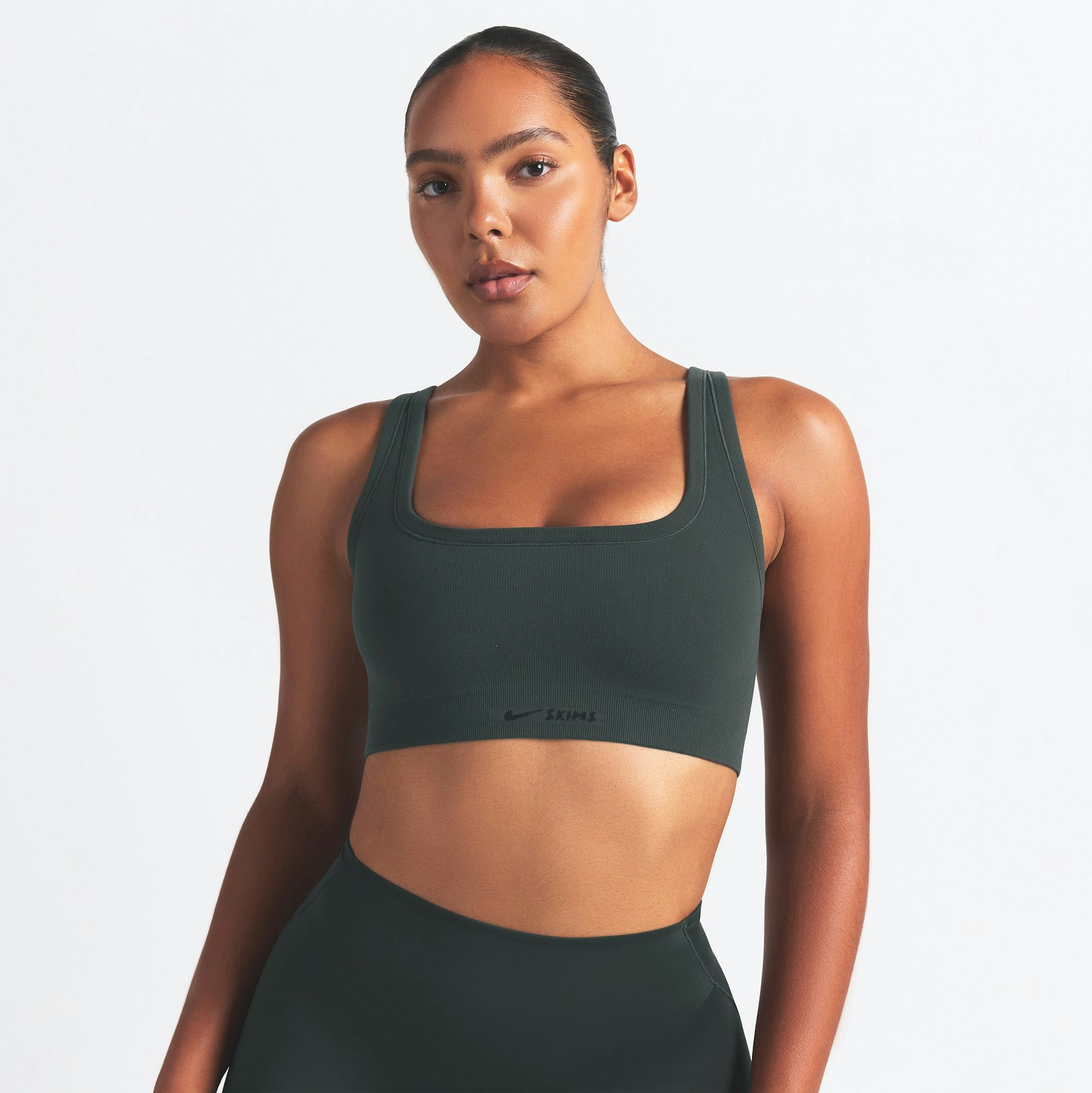 Skims Nikeskims Vintage Seamless Scoop Neck Bra Dark Teal