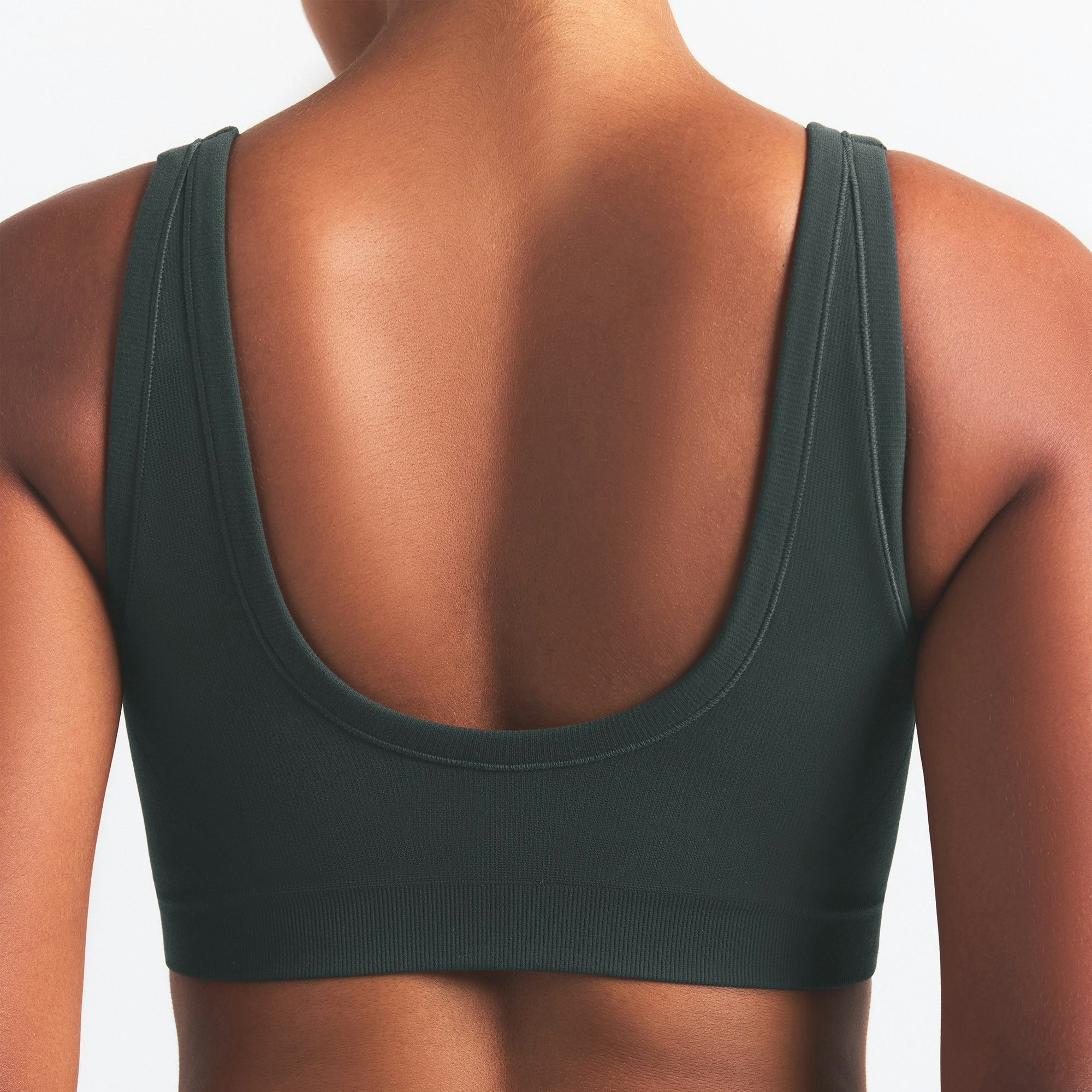 Skims Nikeskims Vintage Seamless Scoop Neck Bra Dark Teal