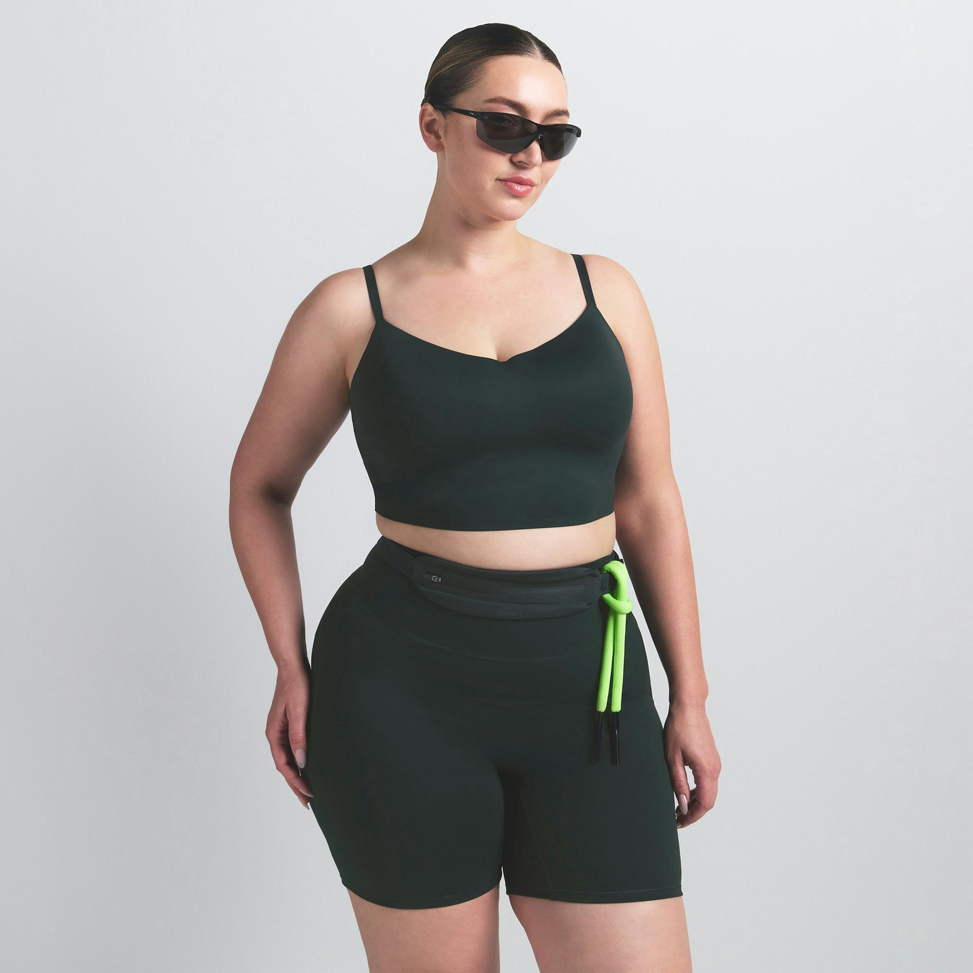 Skims Nikeskims Matte Cami Bra Top Dark Teal