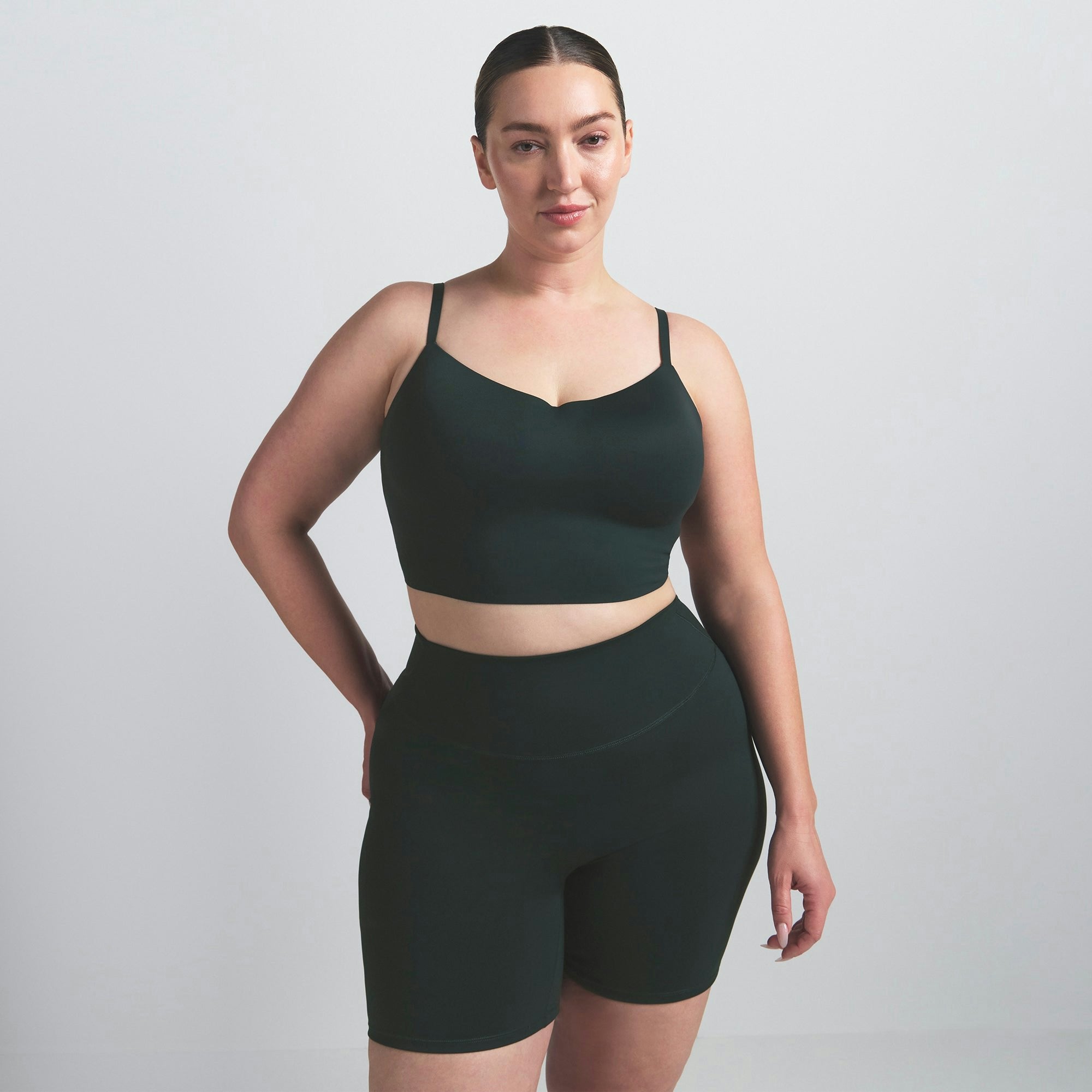 Skims Nikeskims Matte Cami Bra Top Dark Teal