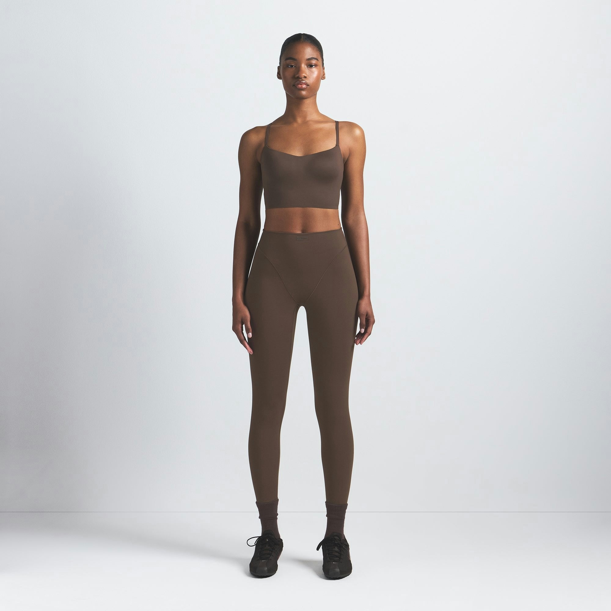 Skims Nikeskims Matte Cami Bra Top Dark Sepia