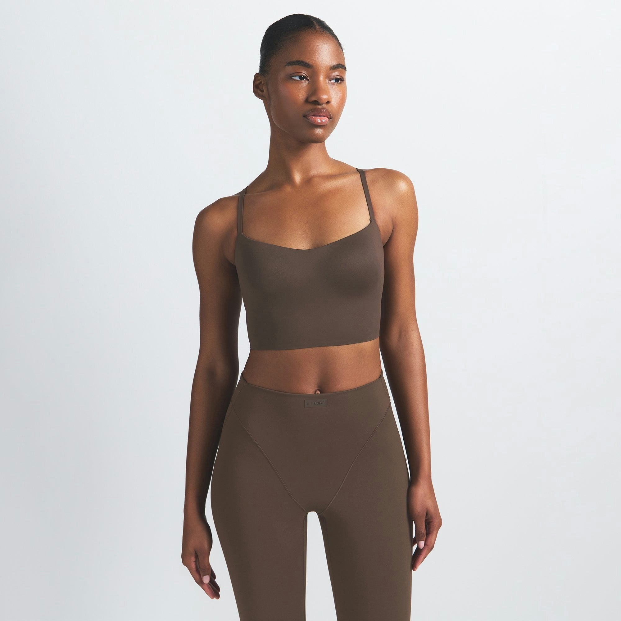 Skims Nikeskims Matte Cami Bra Top Dark Sepia