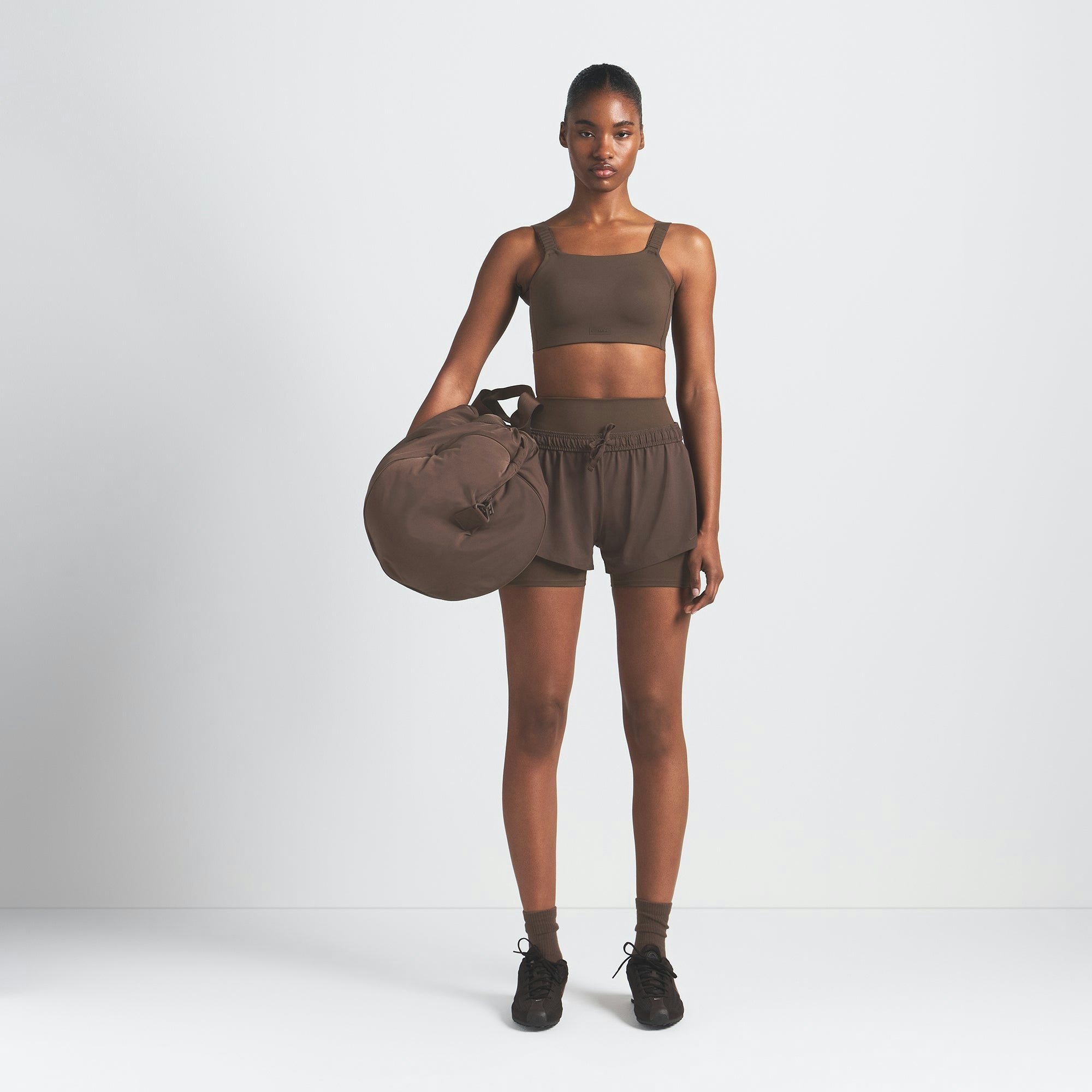 Skims Nikeskims Matte Wide Strap Bra Dark Sepia