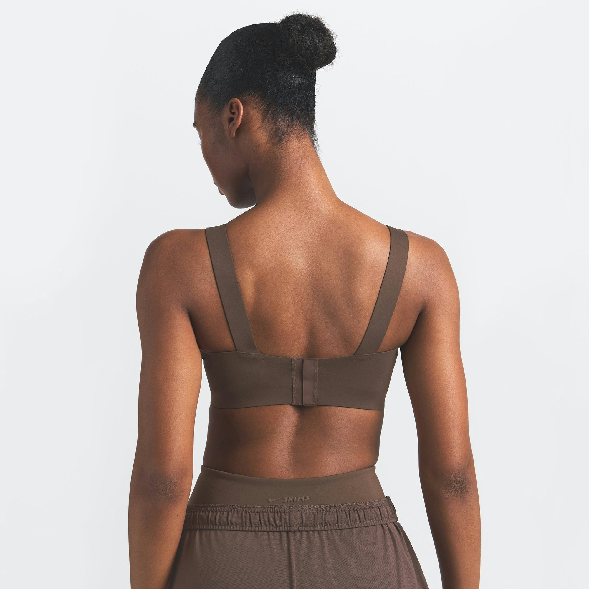 Skims Nikeskims Matte Wide Strap Bra Dark Sepia