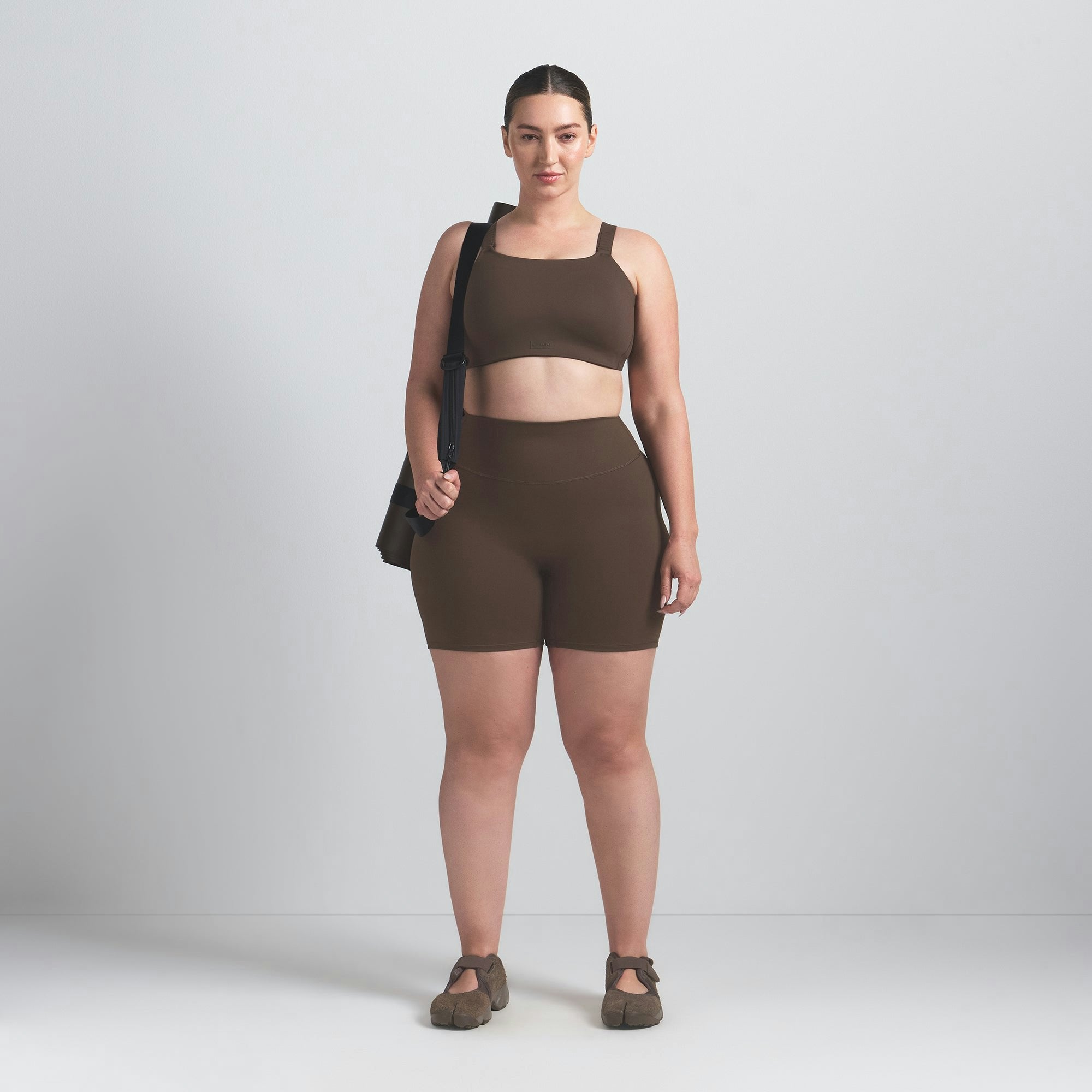 Skims Nikeskims Matte Wide Strap Bra Dark Sepia